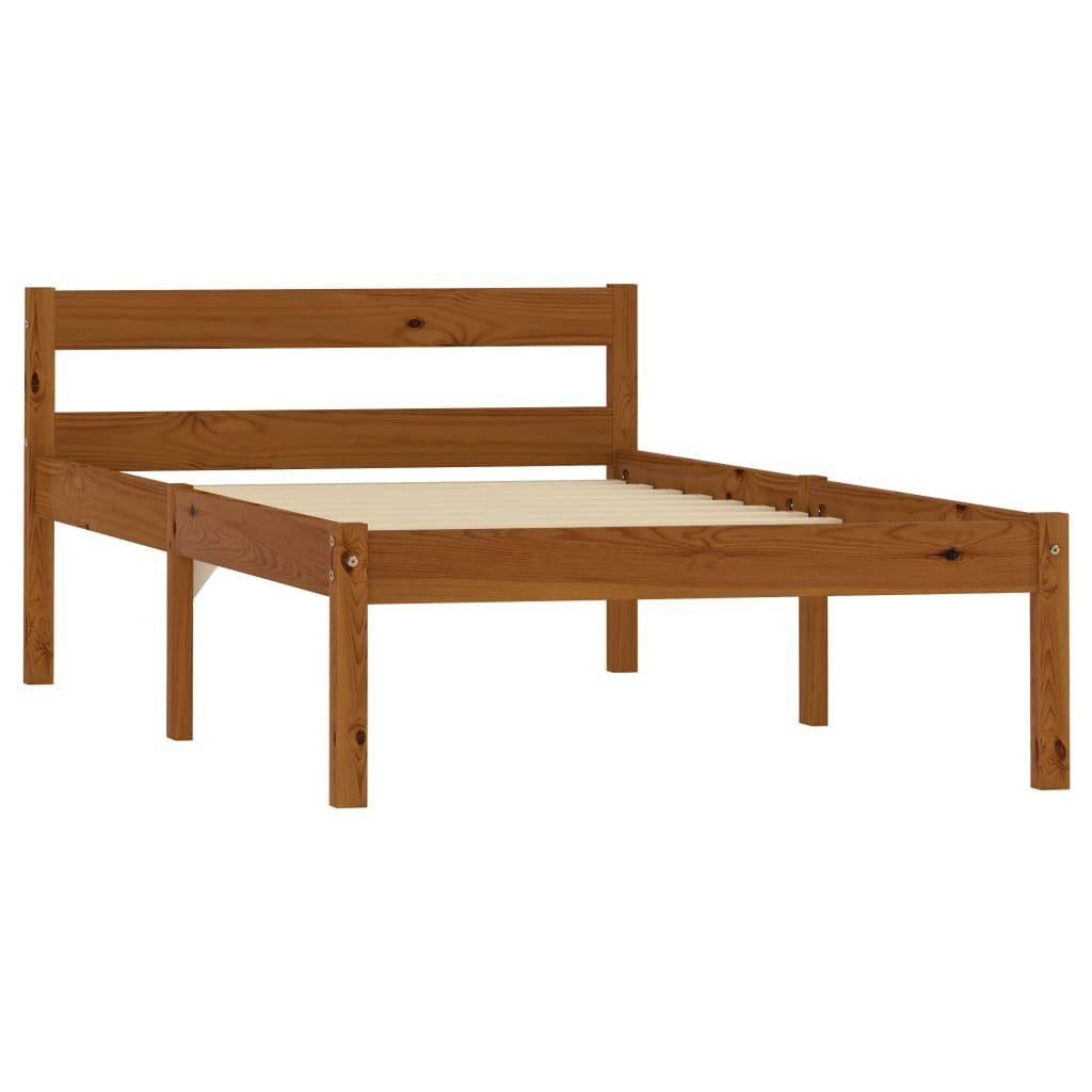 furnicato Bettgestell Massivholzbett Honigbraun Kiefer 90x200 günstig online kaufen