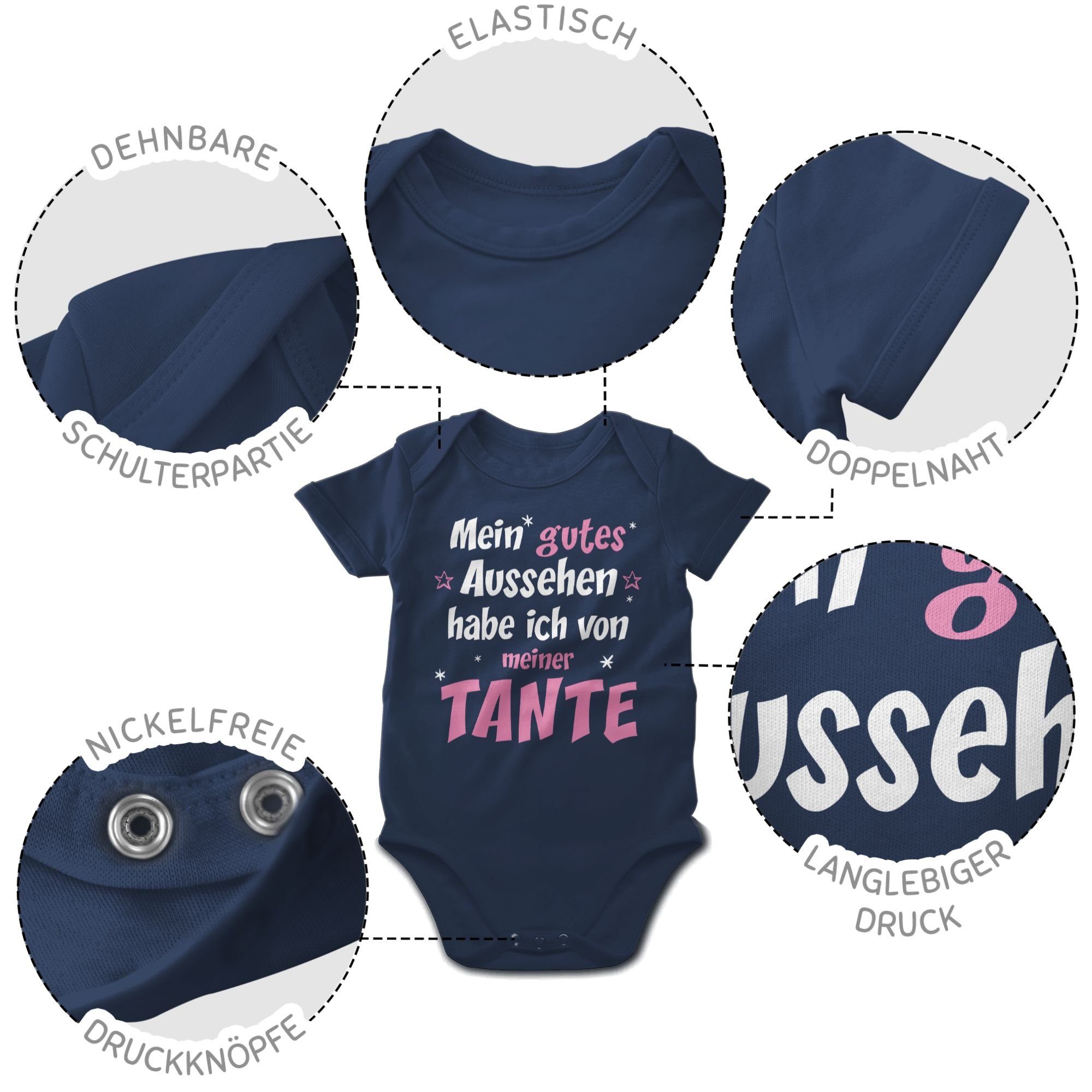 2 Blau gutes Shirtracer Mädchen Tante Aussehen Tante Shirtbody Mein Navy