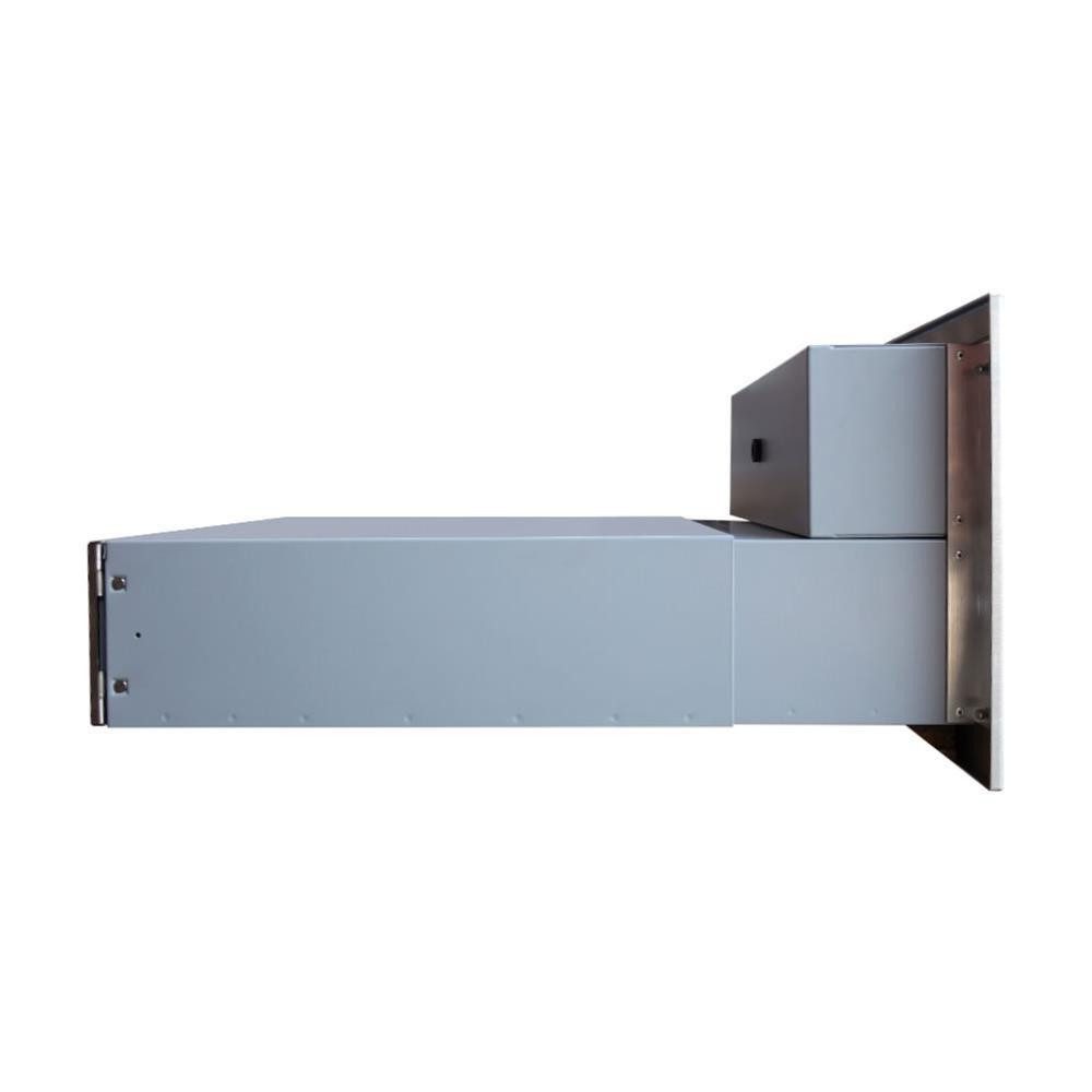 Letterbox24 Briefkasten BV-Serie Edelstahl Kamera Mauerdurchwurf Briefkastenanlage (Klingel, Sprechsieb, Busch-Jäger Kamera- + Audiomodul + Systemzentrale)