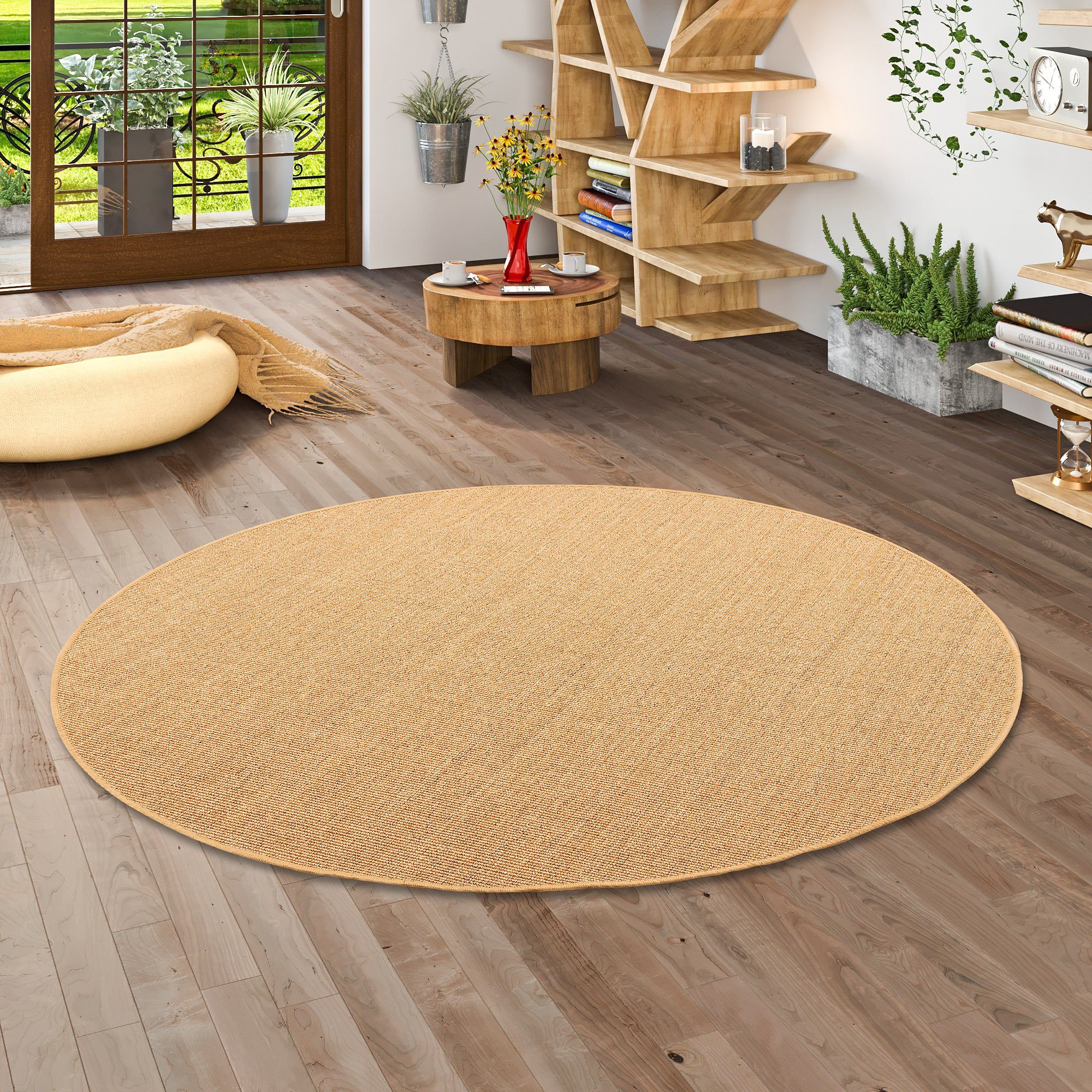 Snapstyle Sisalteppich Sisal Natur Teppich Rund, günstig online kaufen