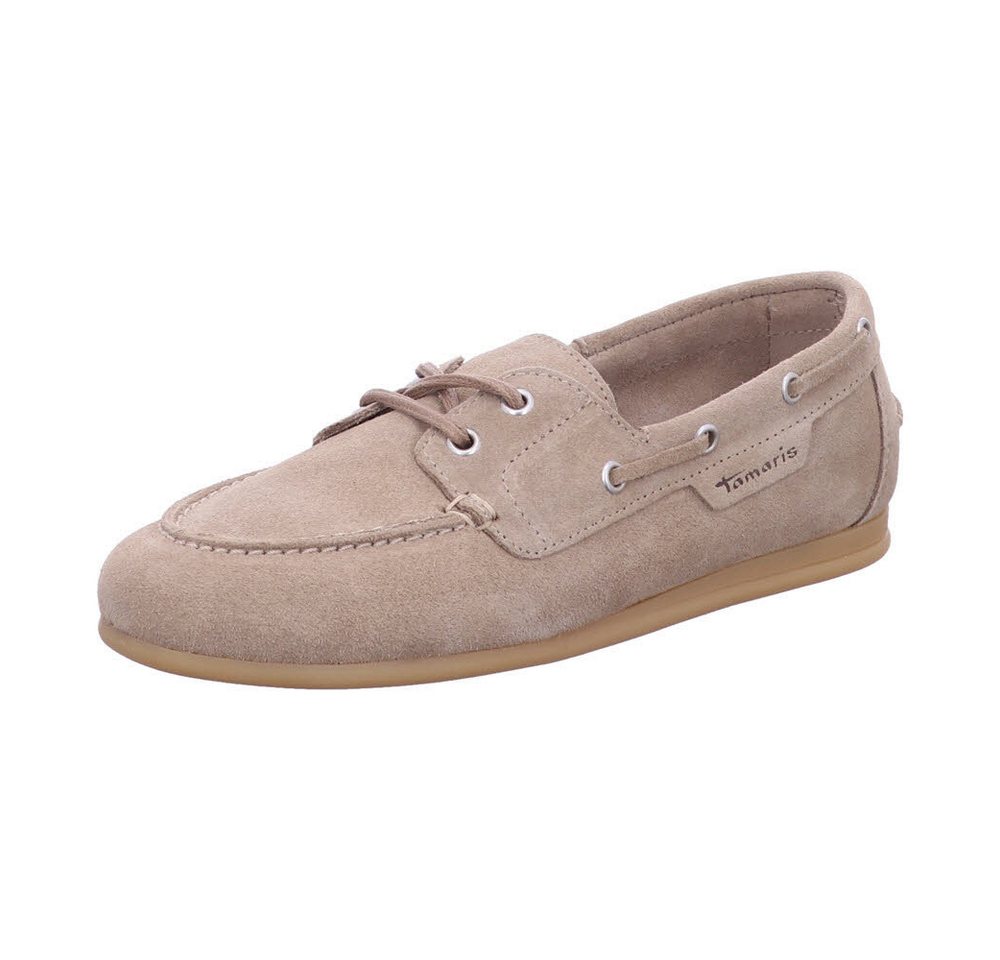 Tamaris taupe Schnürschuh