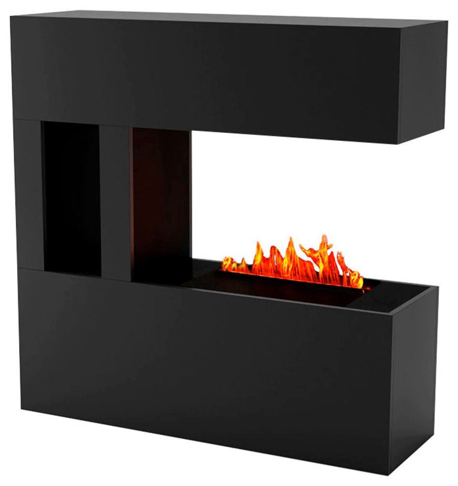 GLOW FIRE Elektrokamin »Schiller, Pocket«, Wasserdampfkamin mit 3D Feuer mit integriertem Knistereffekt schwarz