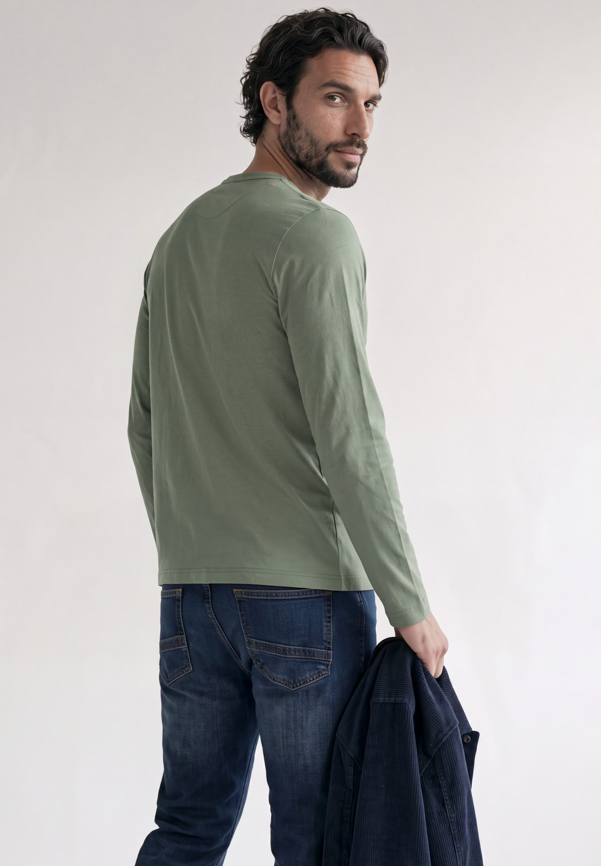 STREET ONE MEN Langarmshirt aus reiner Baumwolle – Bild 2 von 5