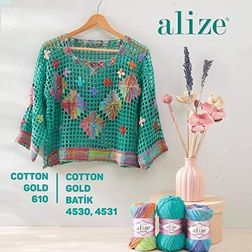 Alize 5 x ALIZE Cotton Gold Häkelwolle, 330 m, Handstrickgarn,Premium Wolle, Amigurumi – Bild 5 von 5