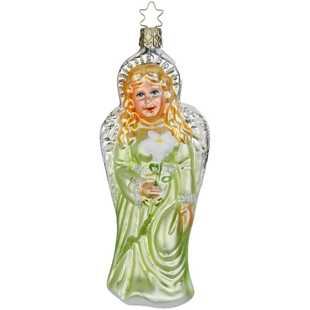 INGE-GLAS® Christbaumschmuck Engels Figur " Für Dich " 14,5cm Glasschmuck (1-tlg), mundgeblasen, handbemalt