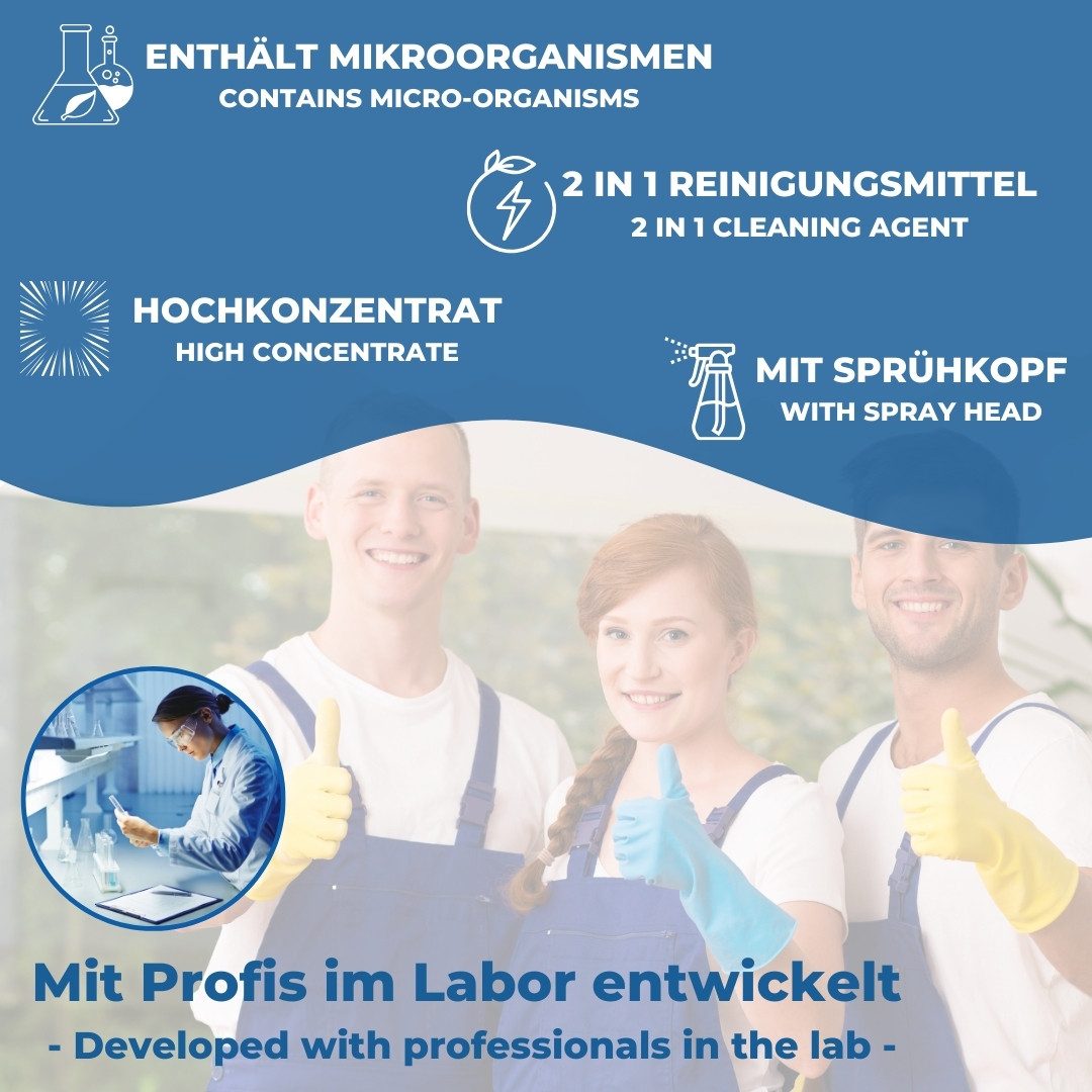 PandaCleaner Kalkreiniger - Kalkreinigungsspray - Kalk & Schmutz Reiniger Kalklöser (1L Intensiv-Kalkentferner)