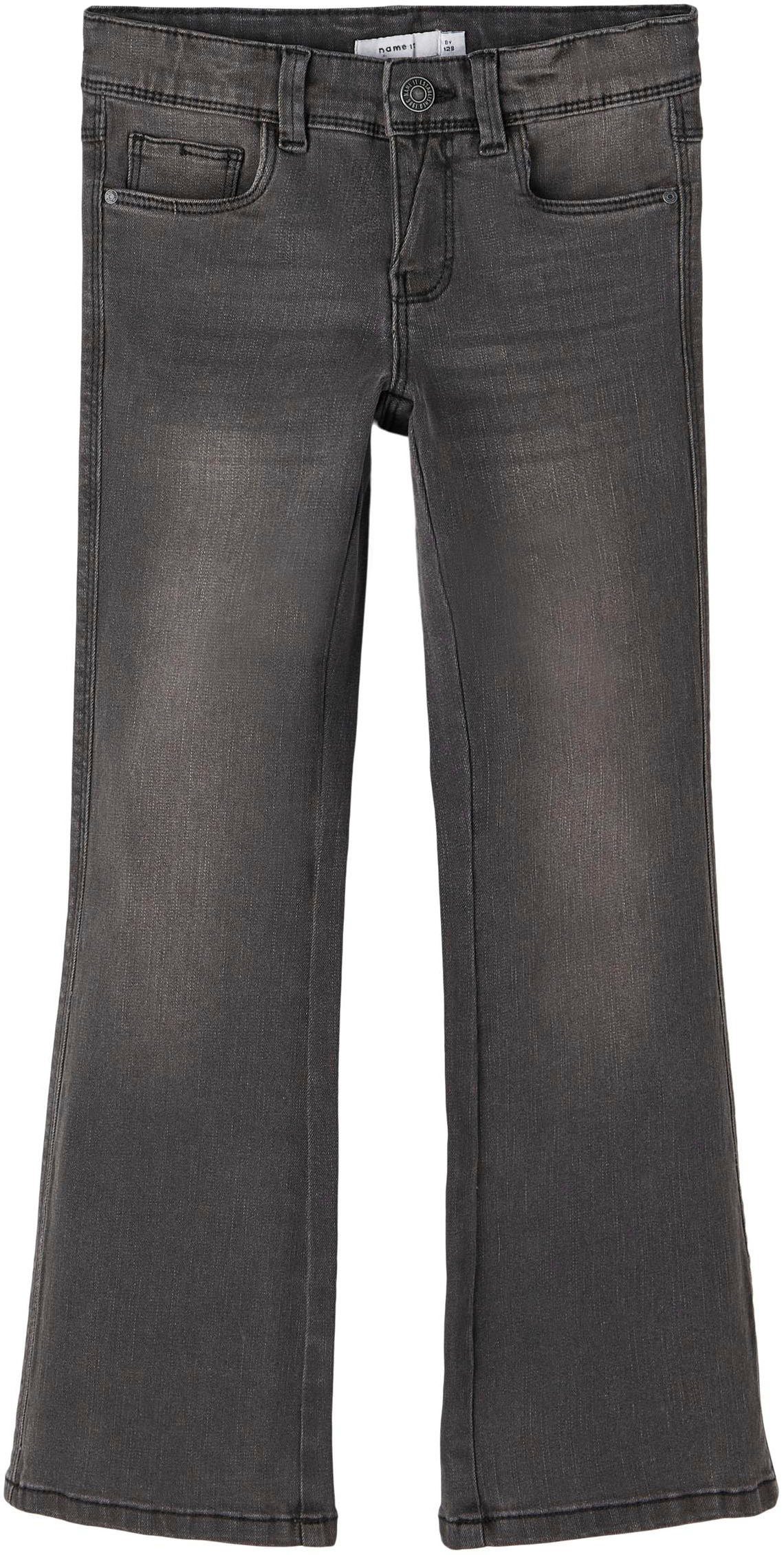 Name It Bootcut-Jeans NKFPOLLY NOOS grey BOOT mit Stretch JEANS denim dark 1142-AU SKINNY