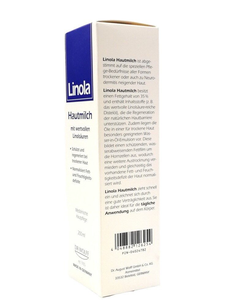Linola Feuchtigkeitscreme LINOLA Hautmilch 200ml PZN 04024782