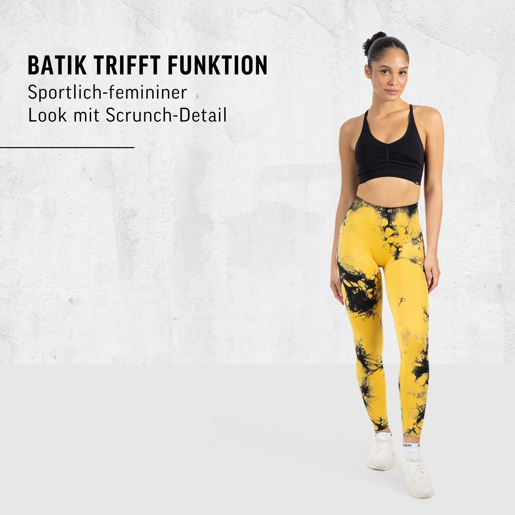 Smilodox Leggings Becci, Seamless High Waist Scrunch Sporthose, Batik-Effekt & Muster Figurformende Kontur, elastisch, Blickdicht, Gym Yoga Training Workout
