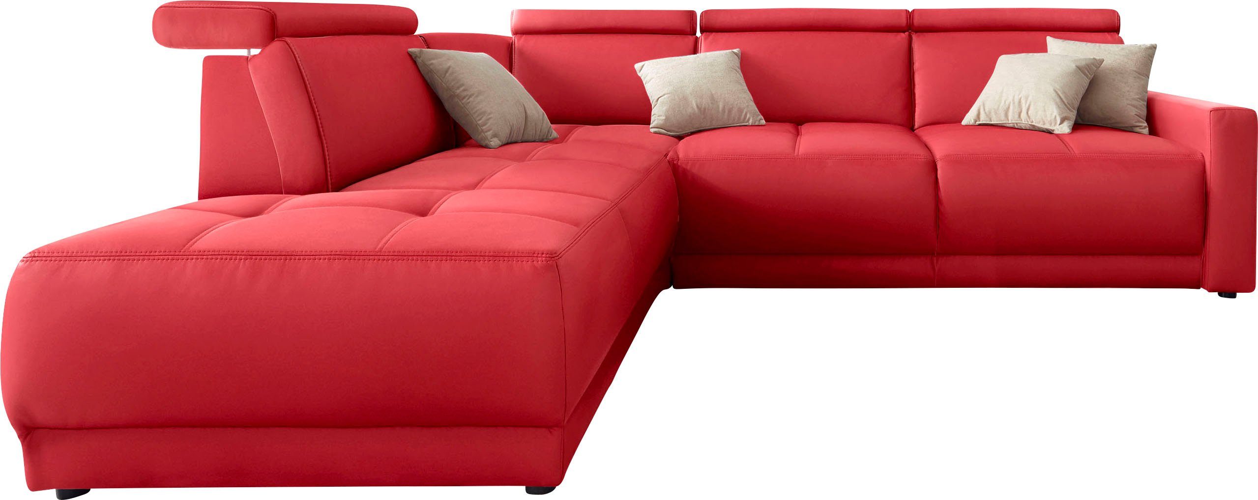 DOMO collection Ecksofa "Ava, moderne Sitzheftung mit toller Doppelnaht, ko günstig online kaufen