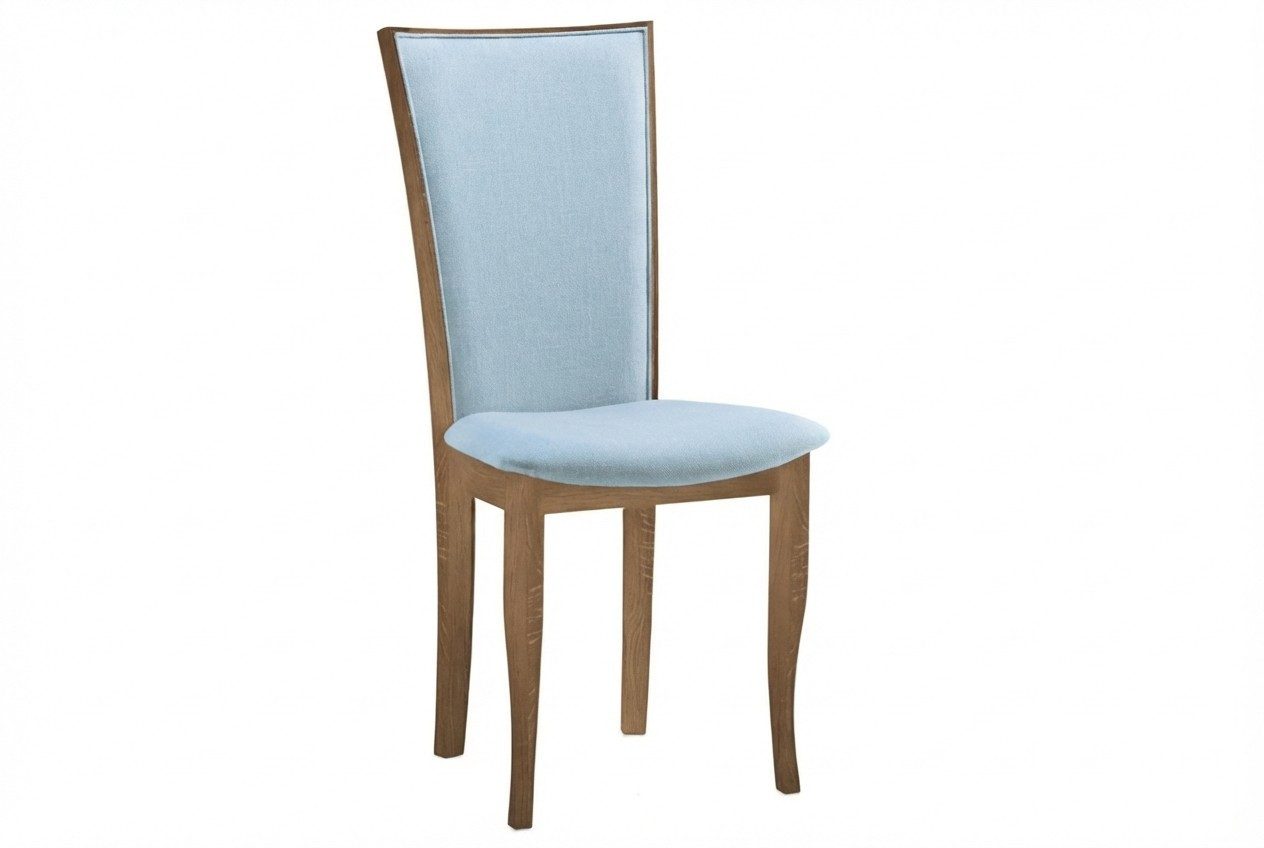 JVmoebel Esszimmerstuhl Blauer Polsterstuhl aus Massivholz für Esszimmer & Küche, Made in Europe