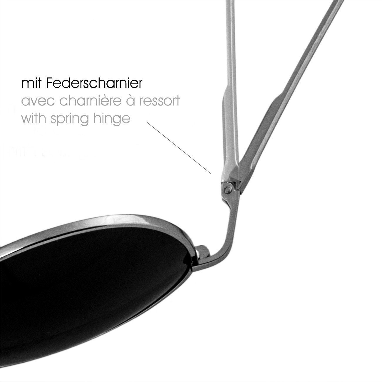 Caspar Sonnenbrille SG013 klassische Unisex Retro Pilotenbrille