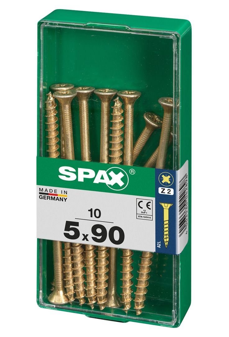 - Stk. Holzbauschraube 10 PZ x mm Spax 2 SPAX Universalschrauben 5.0 90