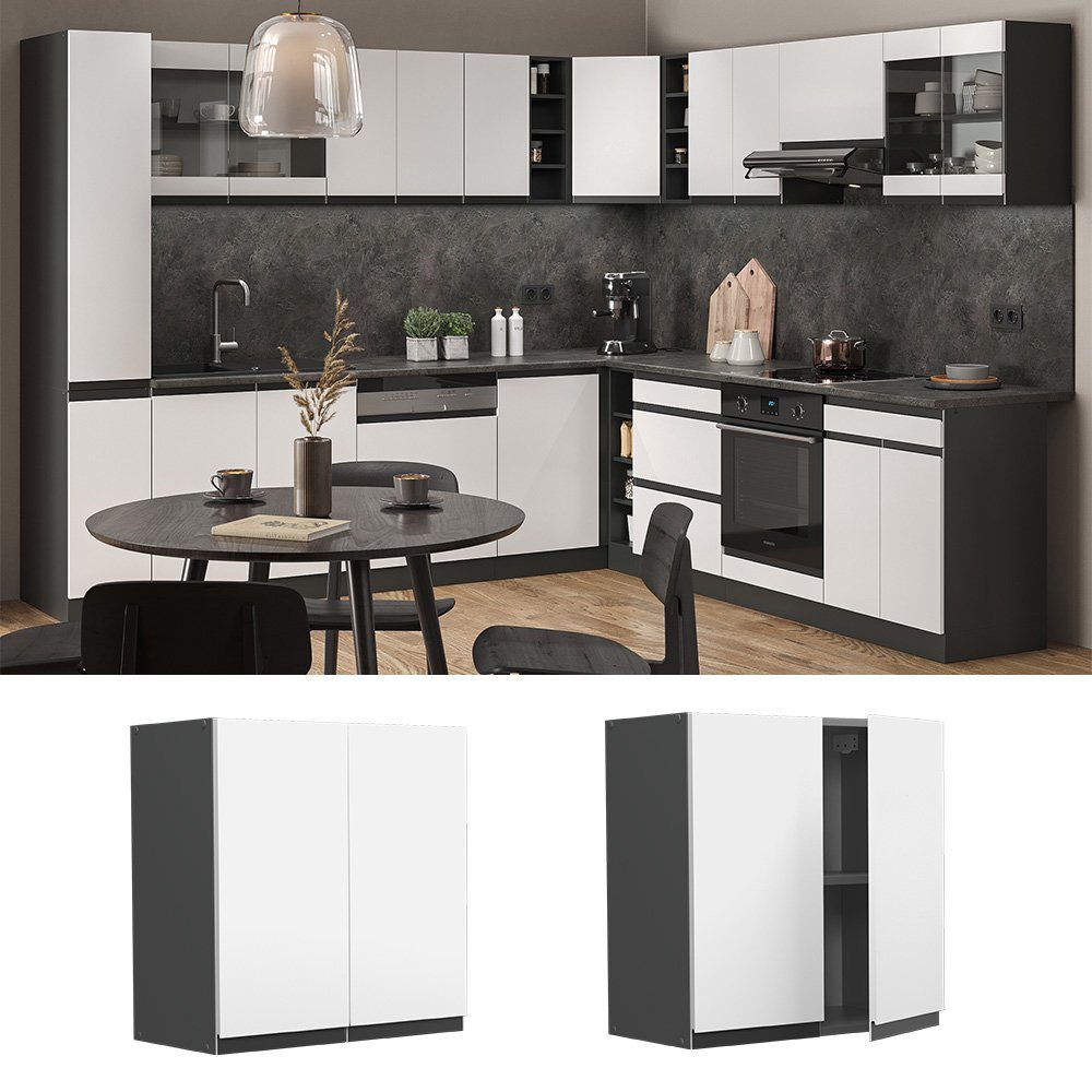 Vicco Hängeschrank R-Line, Weiß/Anthrazit, 60 cm günstig online kaufen