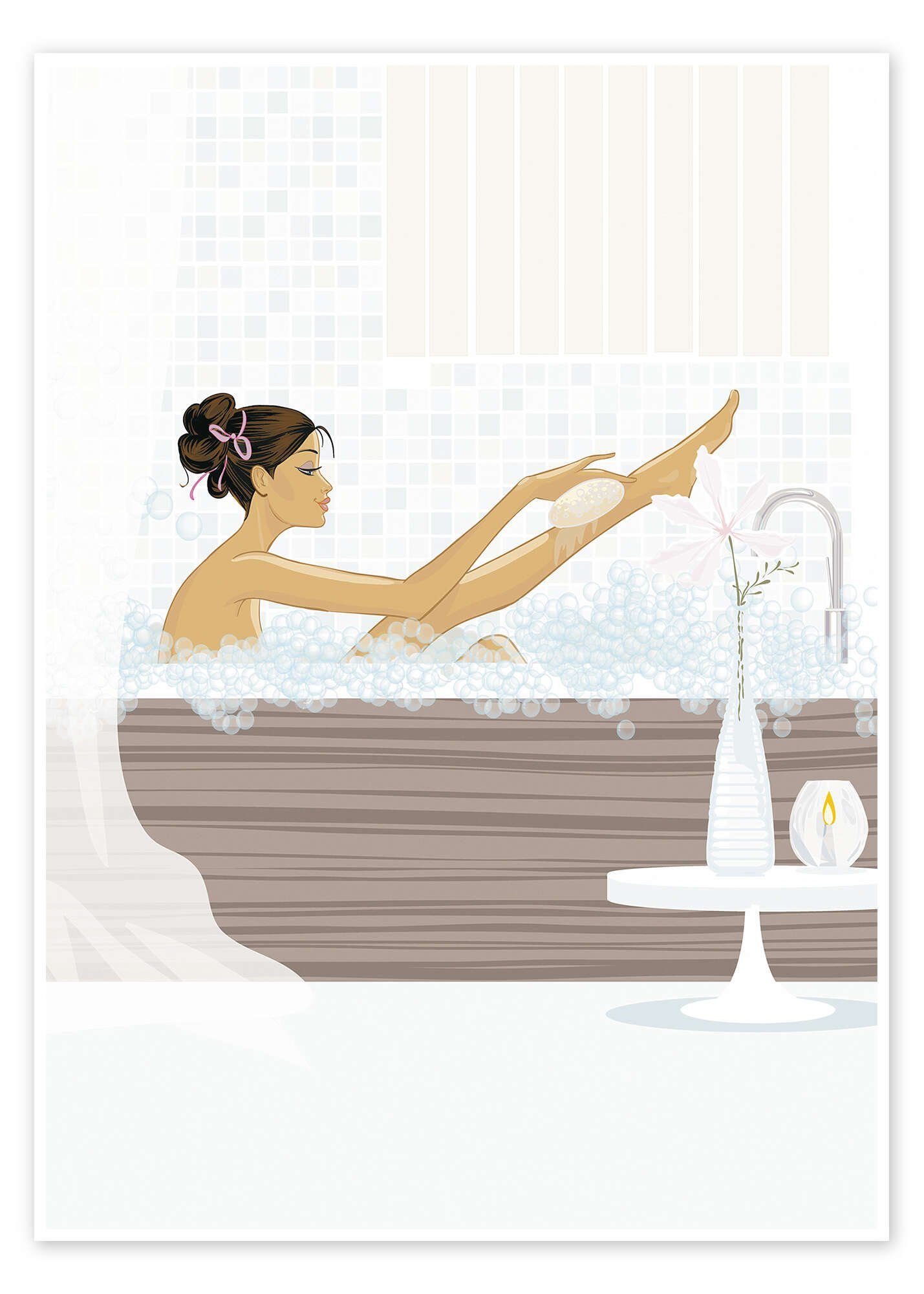 Posterlounge Wandbild Zeit für Wellness, Editors Choice, erhältlich als Poster, Leinwandbild, Wandsticker oder Acrylglasbild