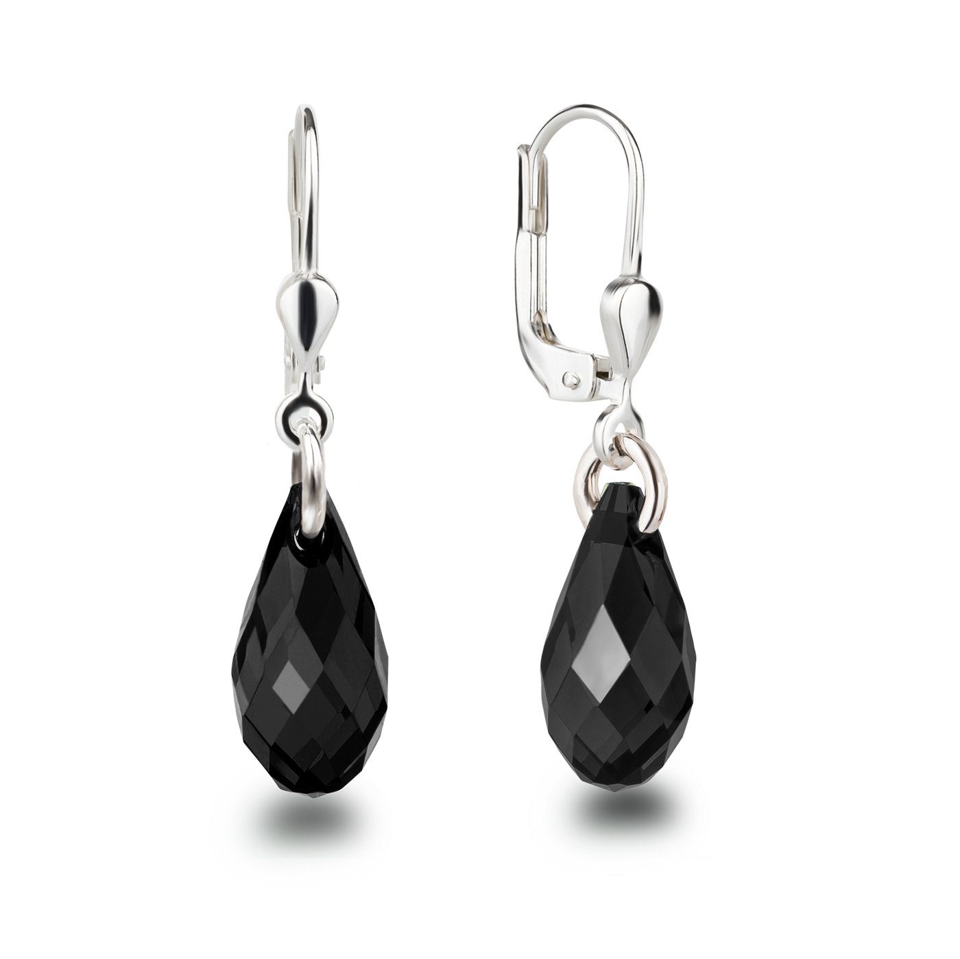 Schöner-SD Paar Серьги Tropfen Kristall Hänger Tropfen hängend 925 Silber mit Markenkristall, Серьги für Mädchen und Damen