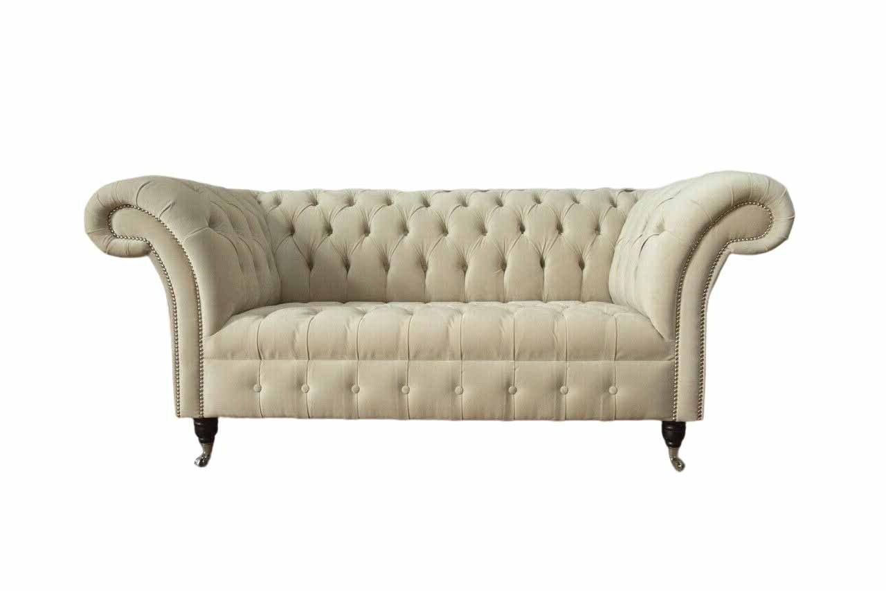 Textil Zweisitzer Made Polster Stoff Sofa In Europe JVmoebel Couch Chesterfield, Luxus Sofa 2 Sitz