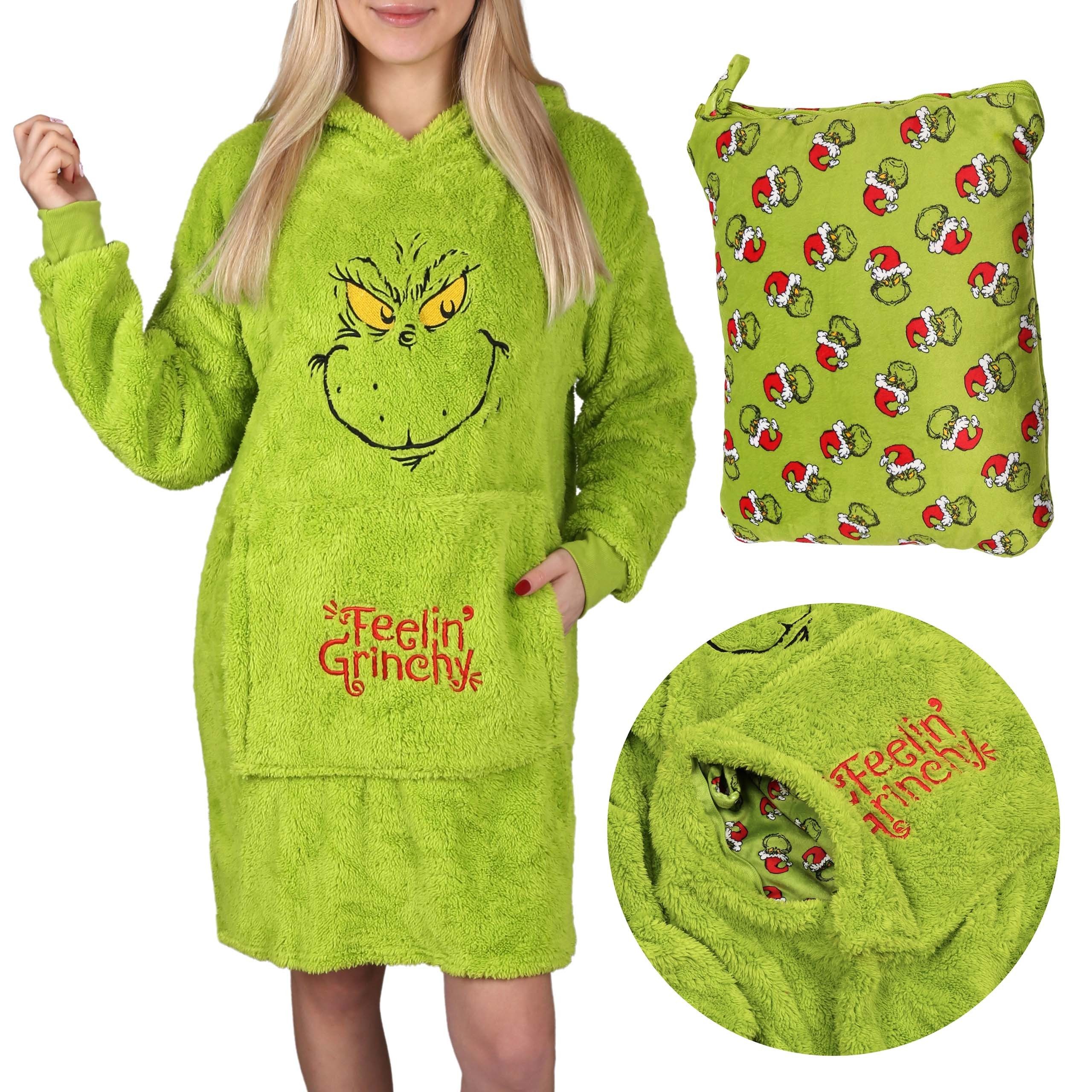 Sarcia.eu Damenbademantel Grinch Weihnachtssweatshirt, Oversize-Snuddie mit günstig online kaufen