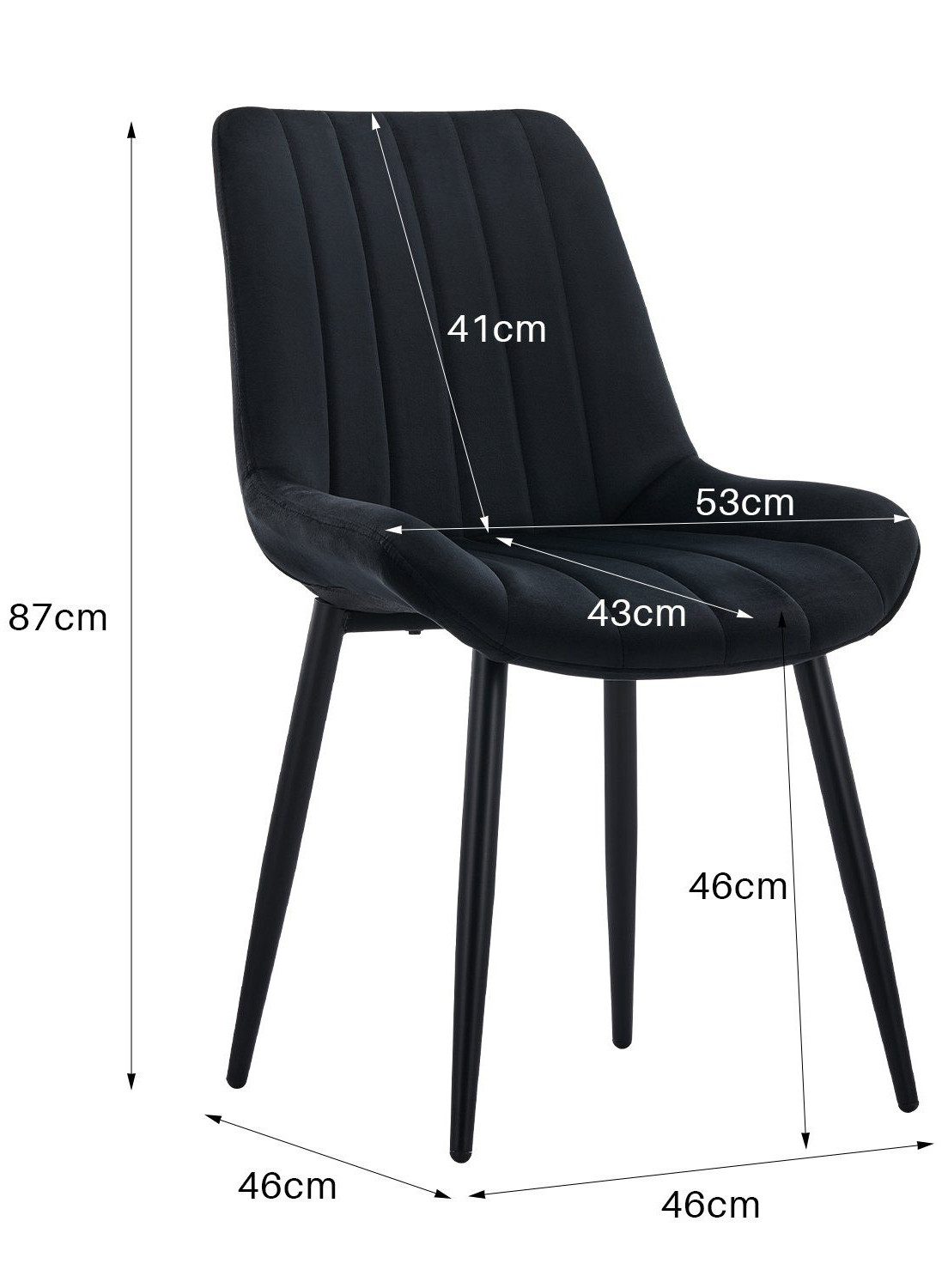 Ofcasa Esszimmerstuhl Küchenstühle (2er Set), Samt günstig online kaufen