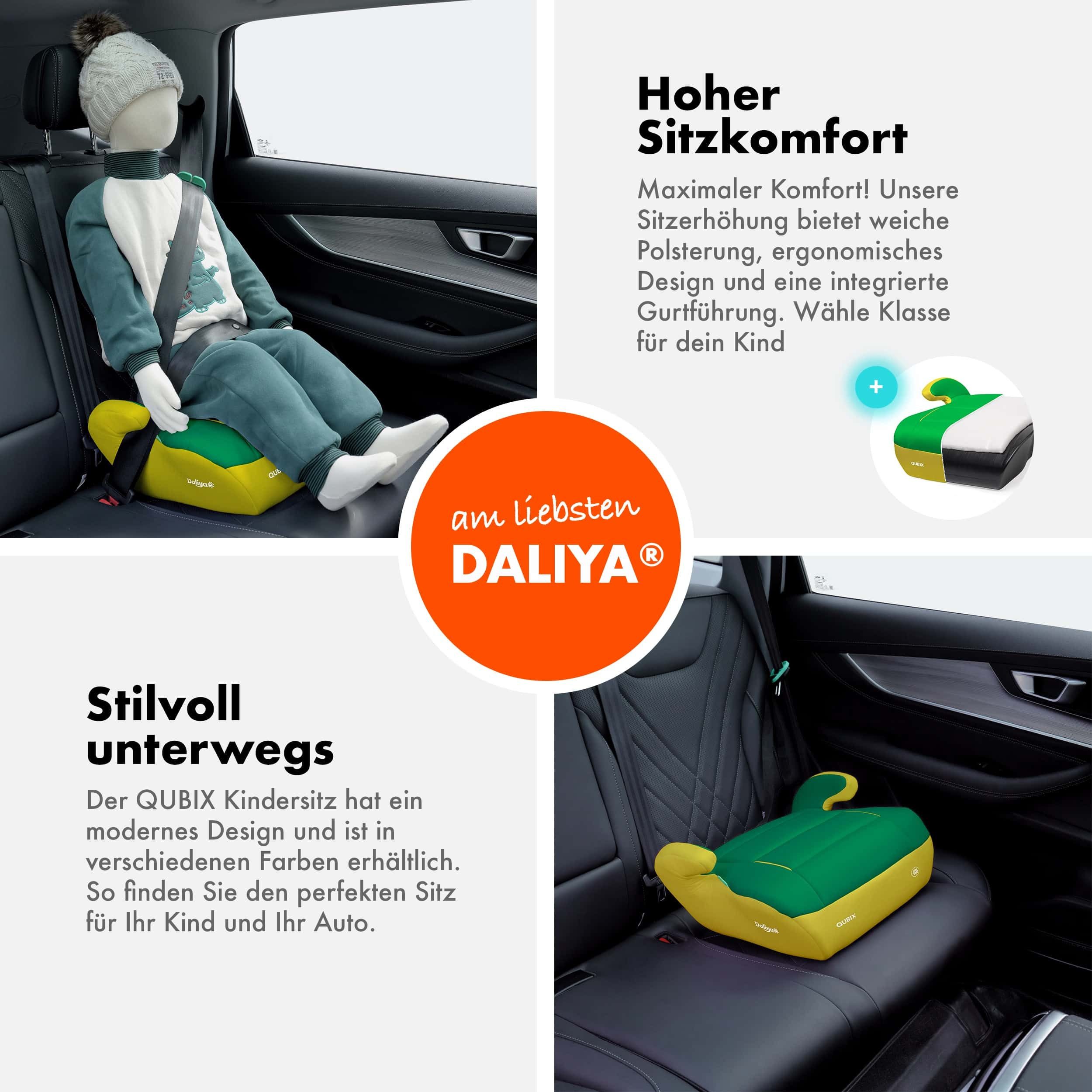 Daliya® Kindersitzerhöhung QUBIX I-Size Sitzerhöhung, Kindersitzerhöhung, Kindersitz, ab: ab 6 Jahre oder 125cm Körpergröße, bis: bis 12 Jahre oder 150cm Körper – Bild 4 von 5