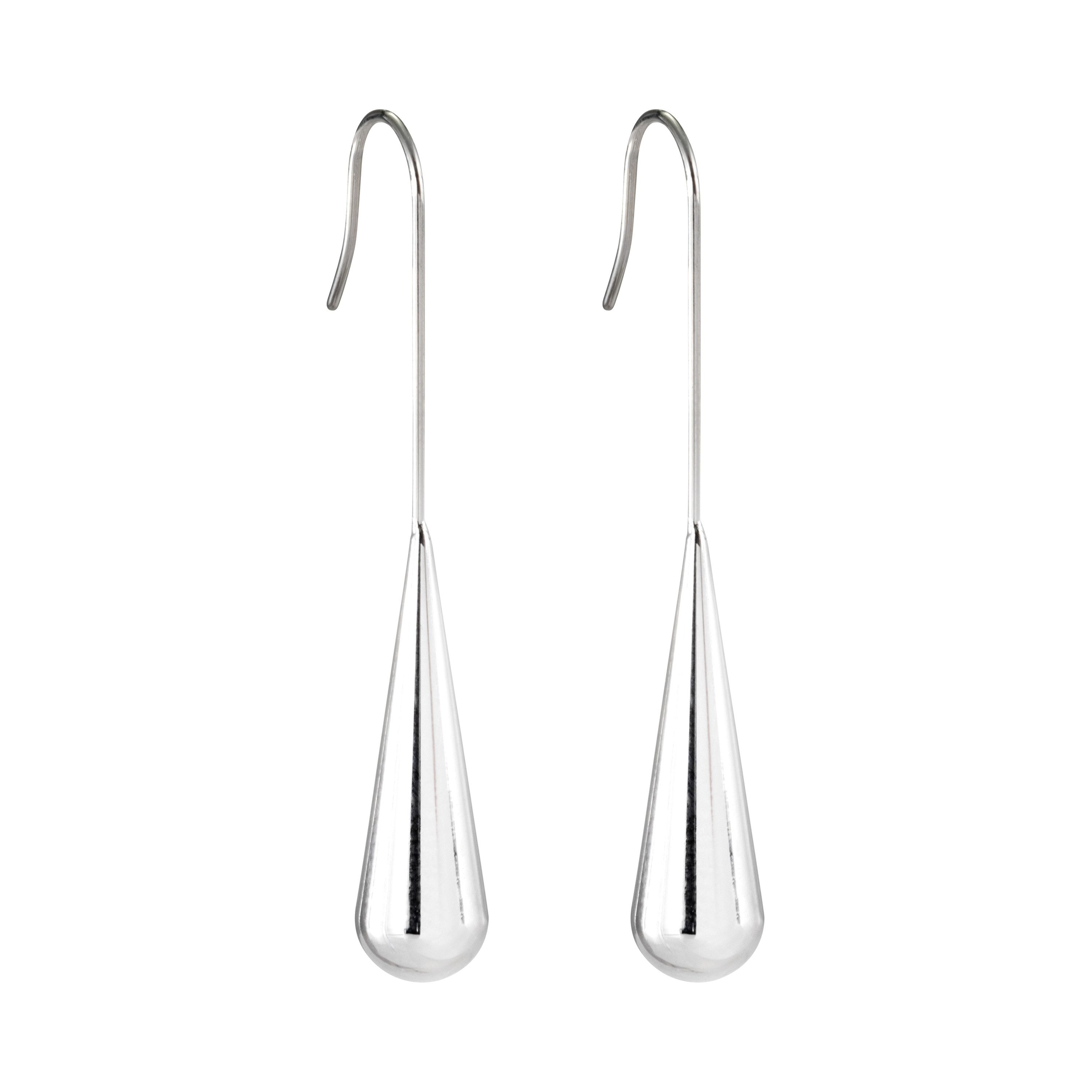 meditoys Paar Ohrhänger aus nickelfreiem Edelstahl, geformt wie ein Wassertropfen