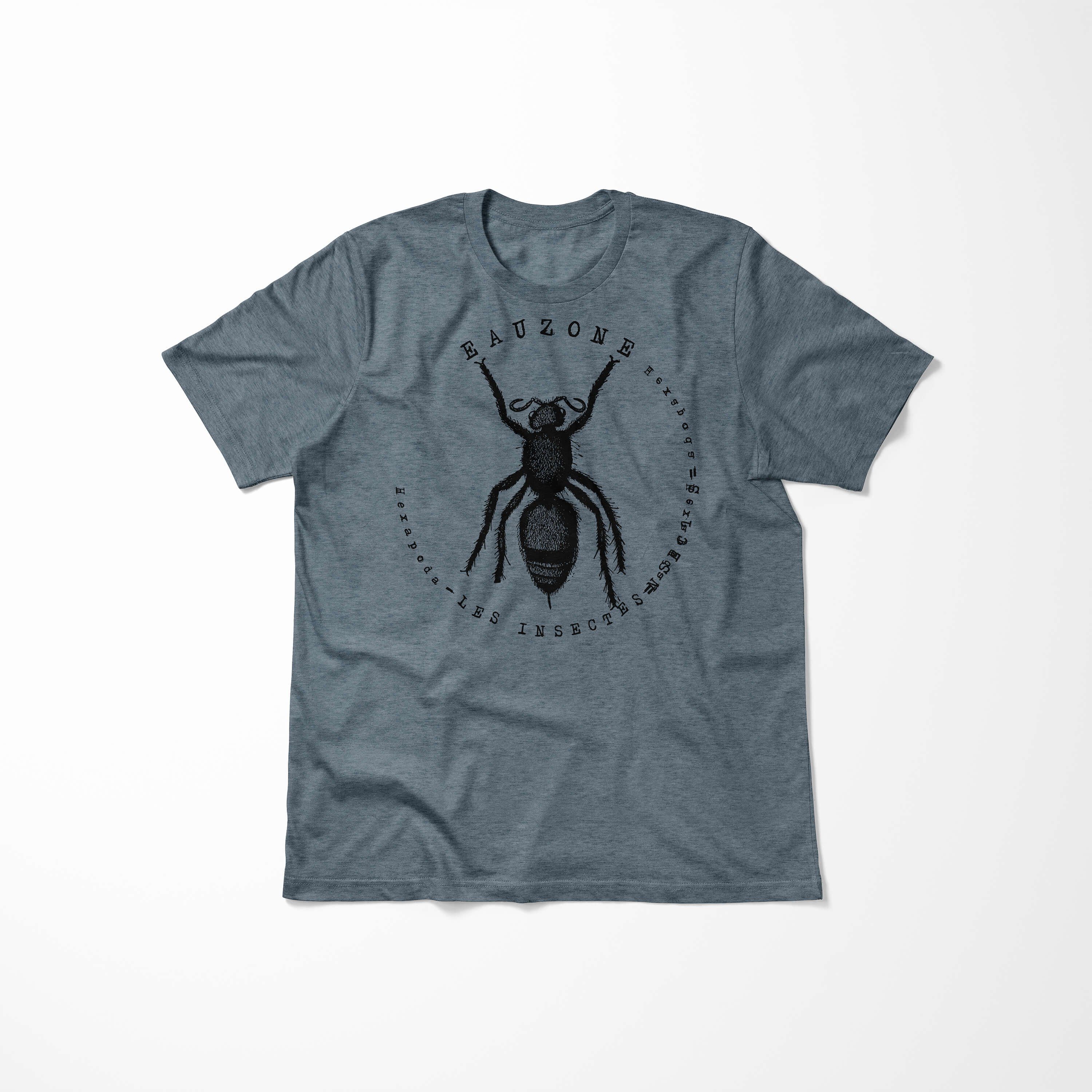 Sinus Art T-Shirt Hexapoda T-Shirt Indigo Velvet Ant Herren