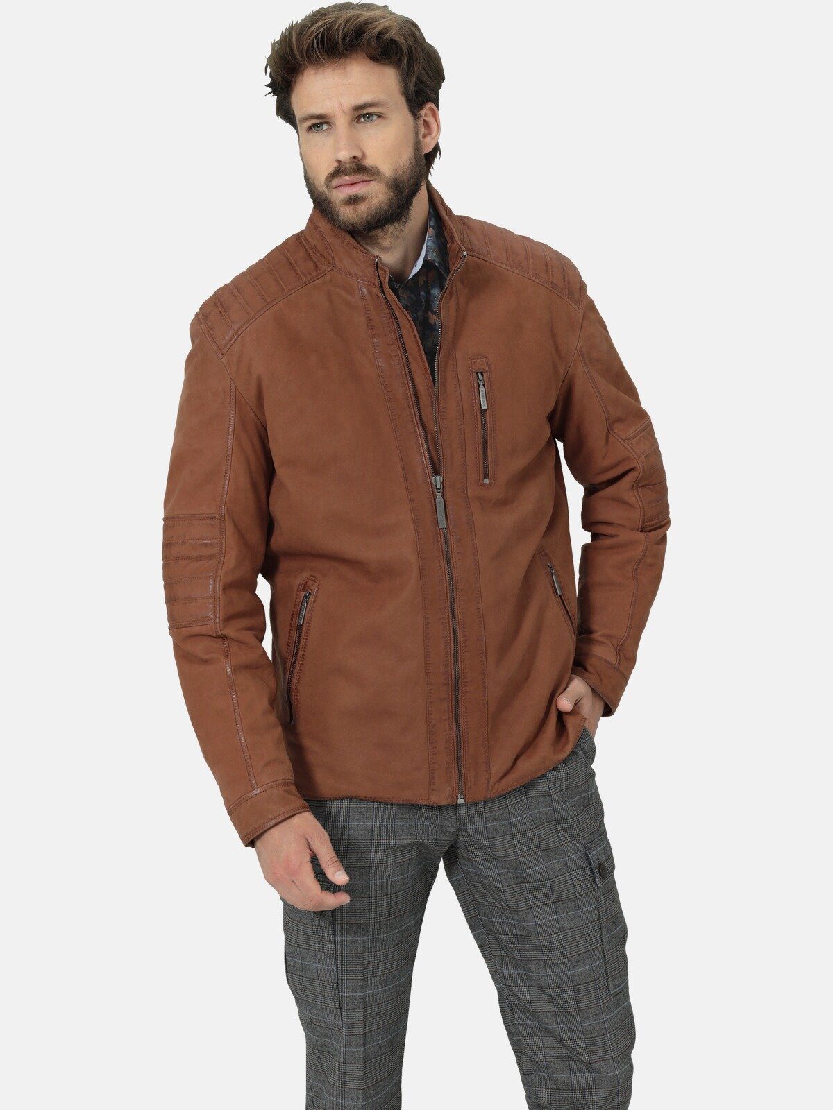 Babista Lederjacke SORENTELLO mit Ziernähten günstig online kaufen