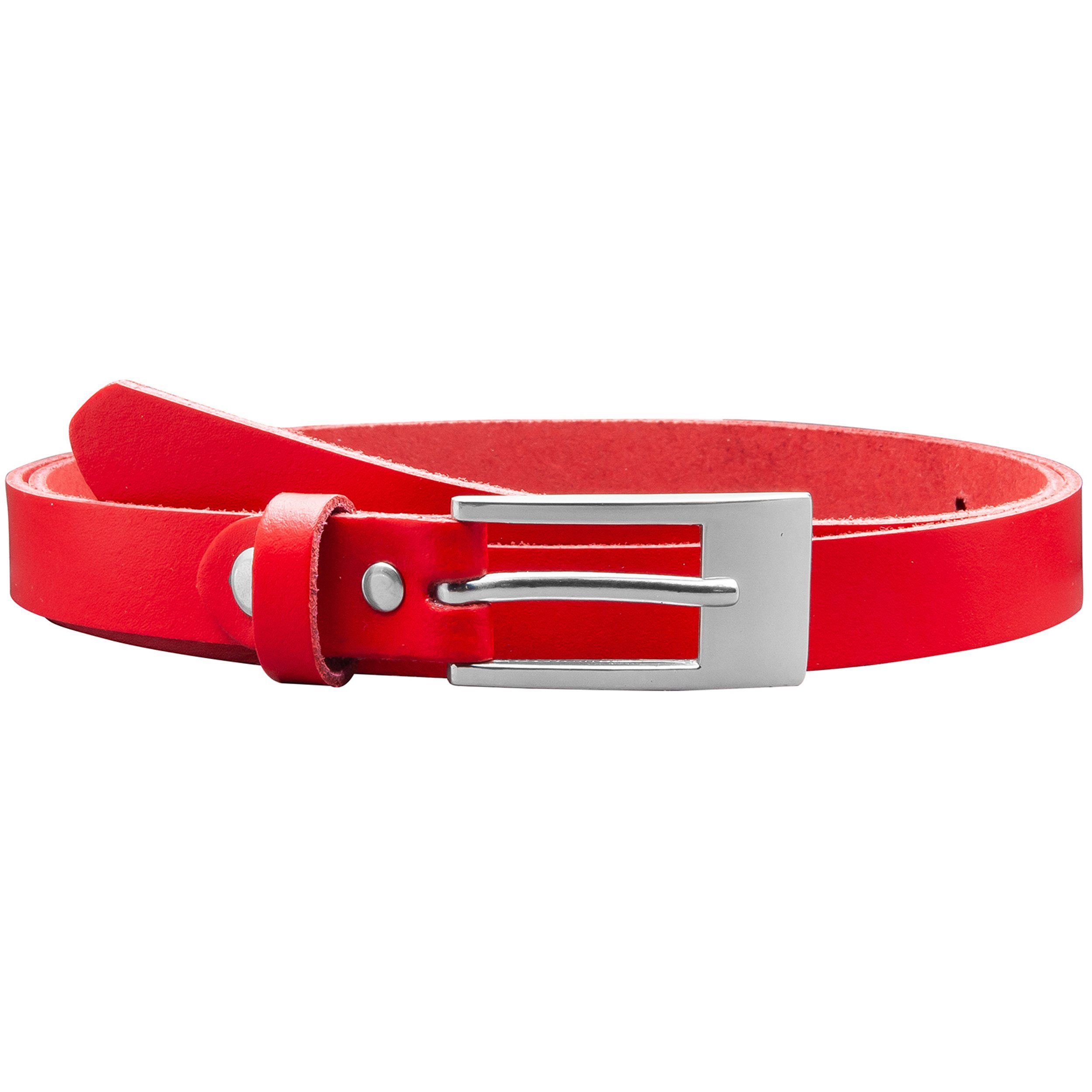 breiter und leger Gürtel Rot in cm A4-SL stilvoller echt Ledergürtel COLOGNEBELT modern mit Gürtelschließe, Leder 2