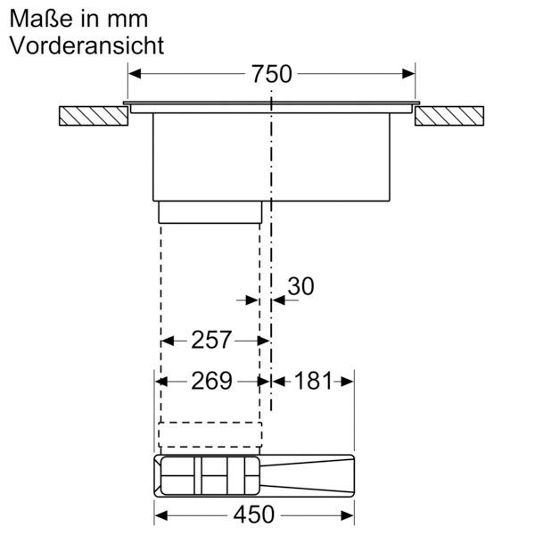 SIEMENS Kochfeld ED811FQ15E iQ500 mit Dunstabzug