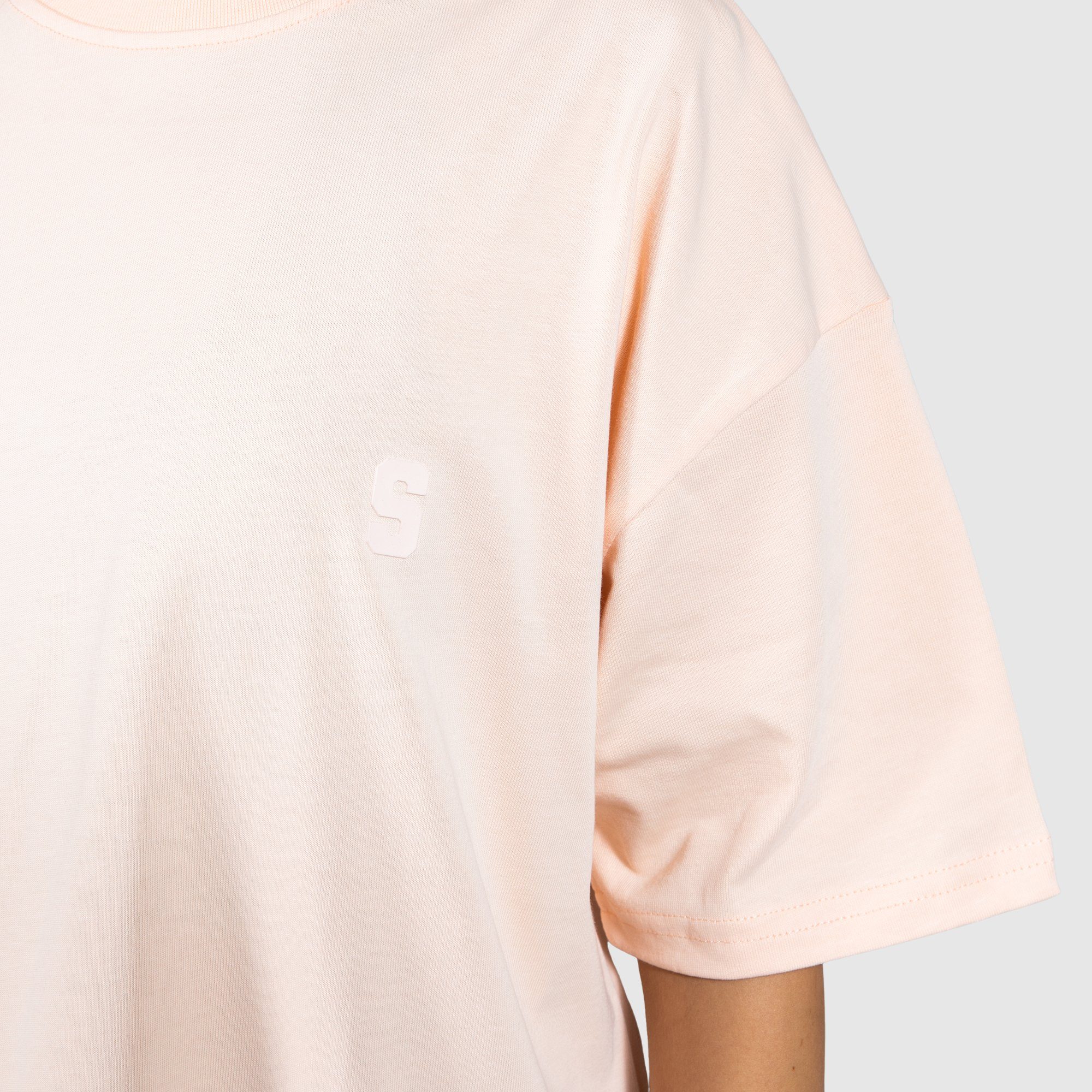 100% Oversize, Aprikose Smilodox Sina Baumwolle T-Shirt