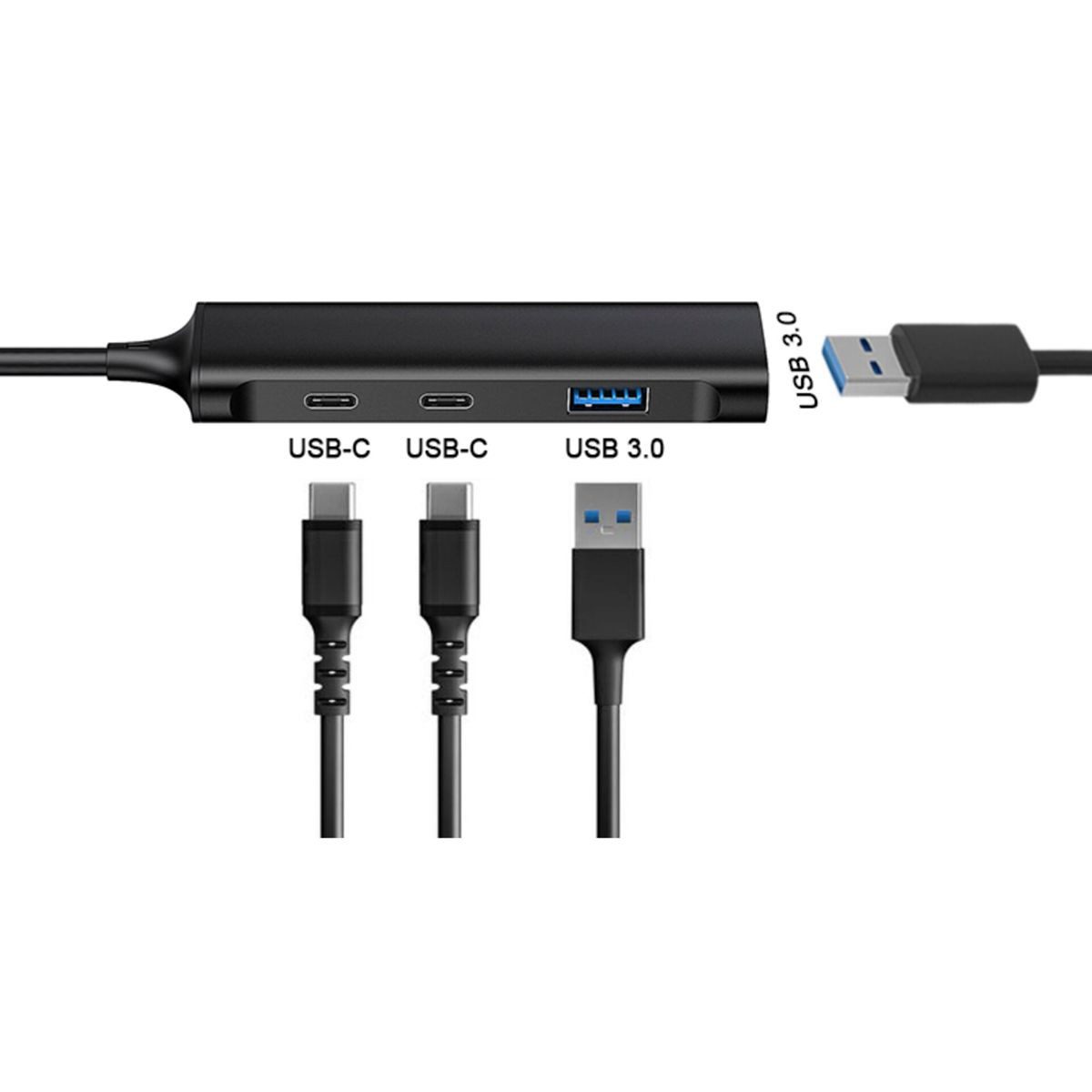 Conceptronic HUBBIES12B 4-Port USB 3.0 Hub Netzwerk-Switch
