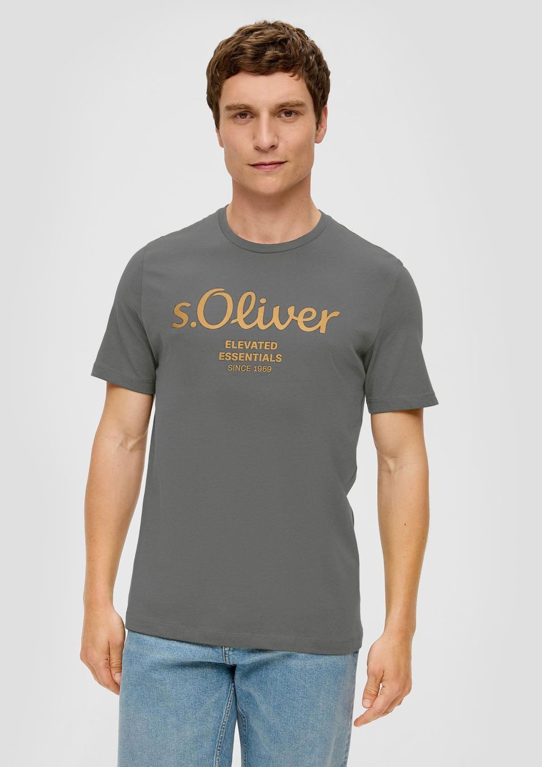 s.Oliver T-Shirt mit Metallic-Logo-Aufdruck im 2er günstig online kaufen