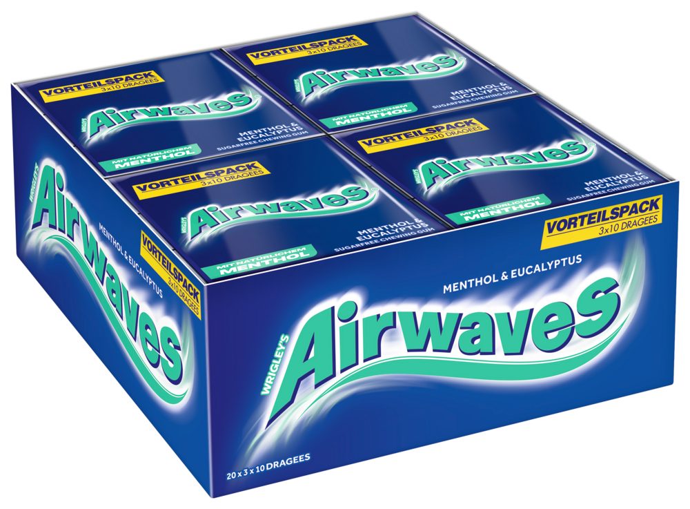 Airwaves Süßigkeit AIRWAVES Multipack Menthol Eucalyptus 20x3x10 Dragees