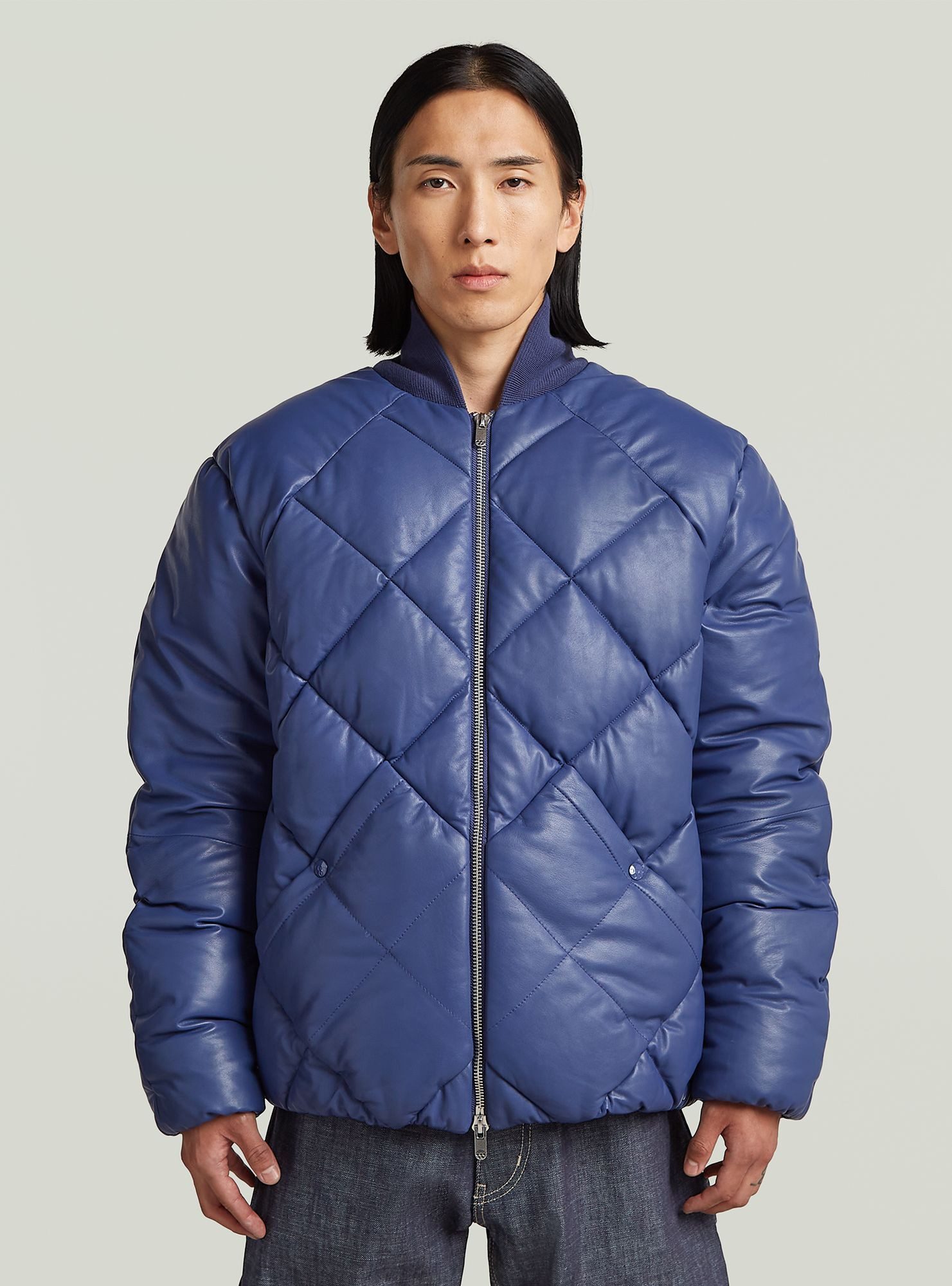 G-STAR Lederjacke MN HUG Steppjacke