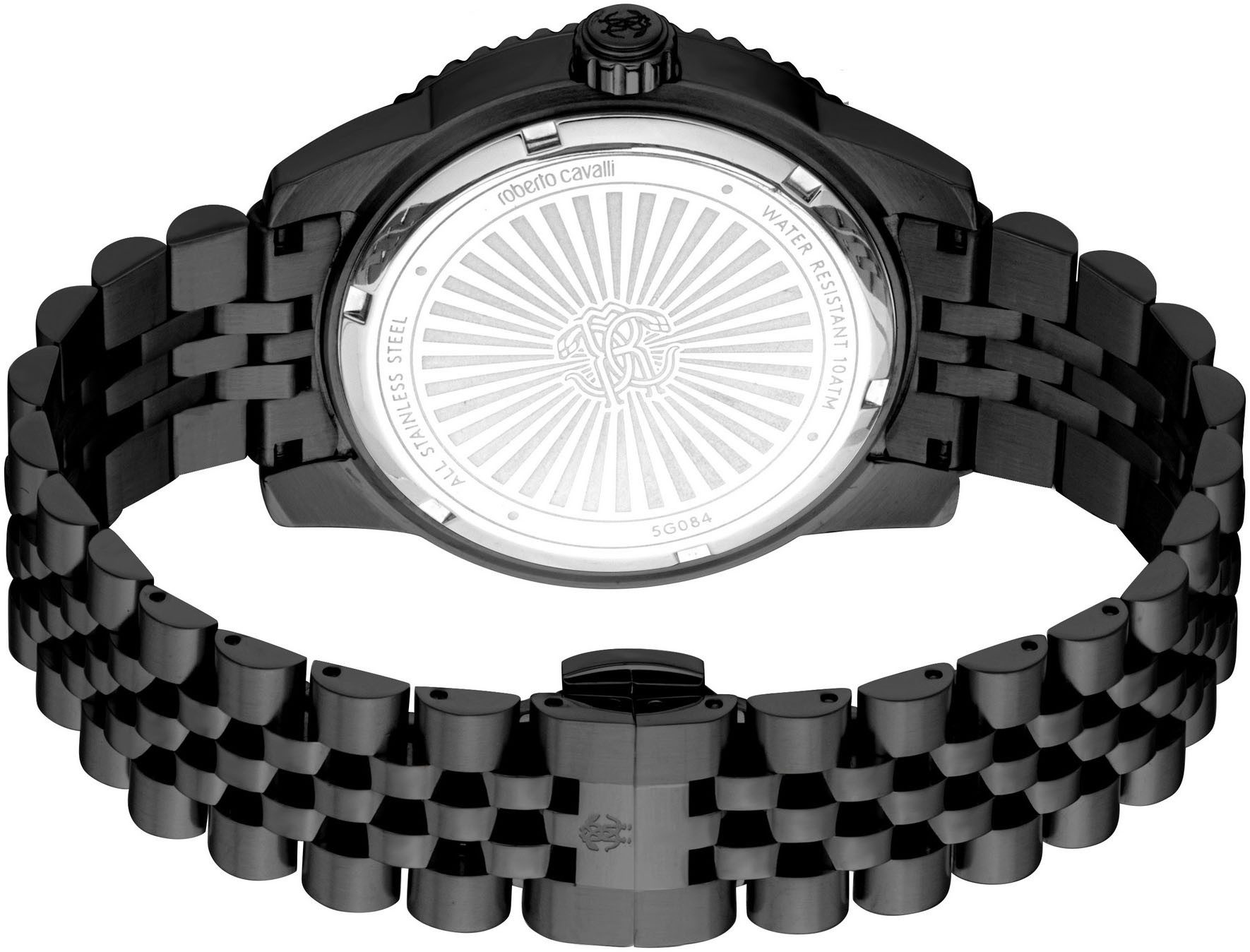 roberto cavalli Quarzuhr Uomo Trend II RC5G084M1075, Armbanduhr, Herrenuhr, Edelstahlarmband, analog, Tag