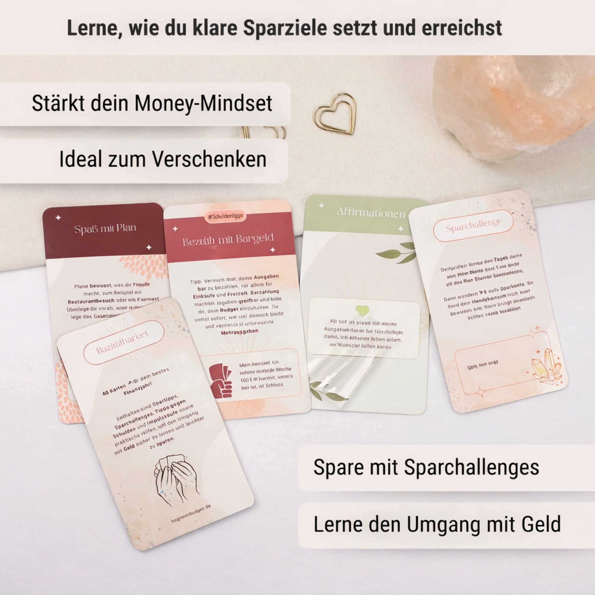 BeginnerBudget Grußkarten Finanzkarten Praktische Impulse für Geld, Sparen & Schuldenabbau