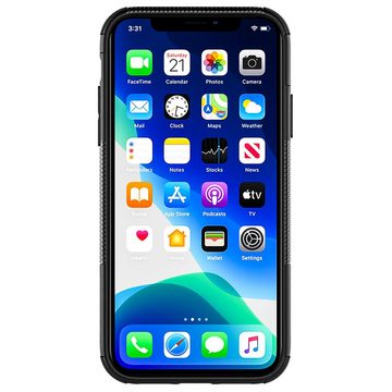 CoolGadget Handyhülle Schwarz als 2in1 Schutz Cover Set für das Apple iPhone X / Xs 5,8 Zoll, 2x Glas Display Schutz Folie + 1x TPU Case Hülle für iPhone X / Xs