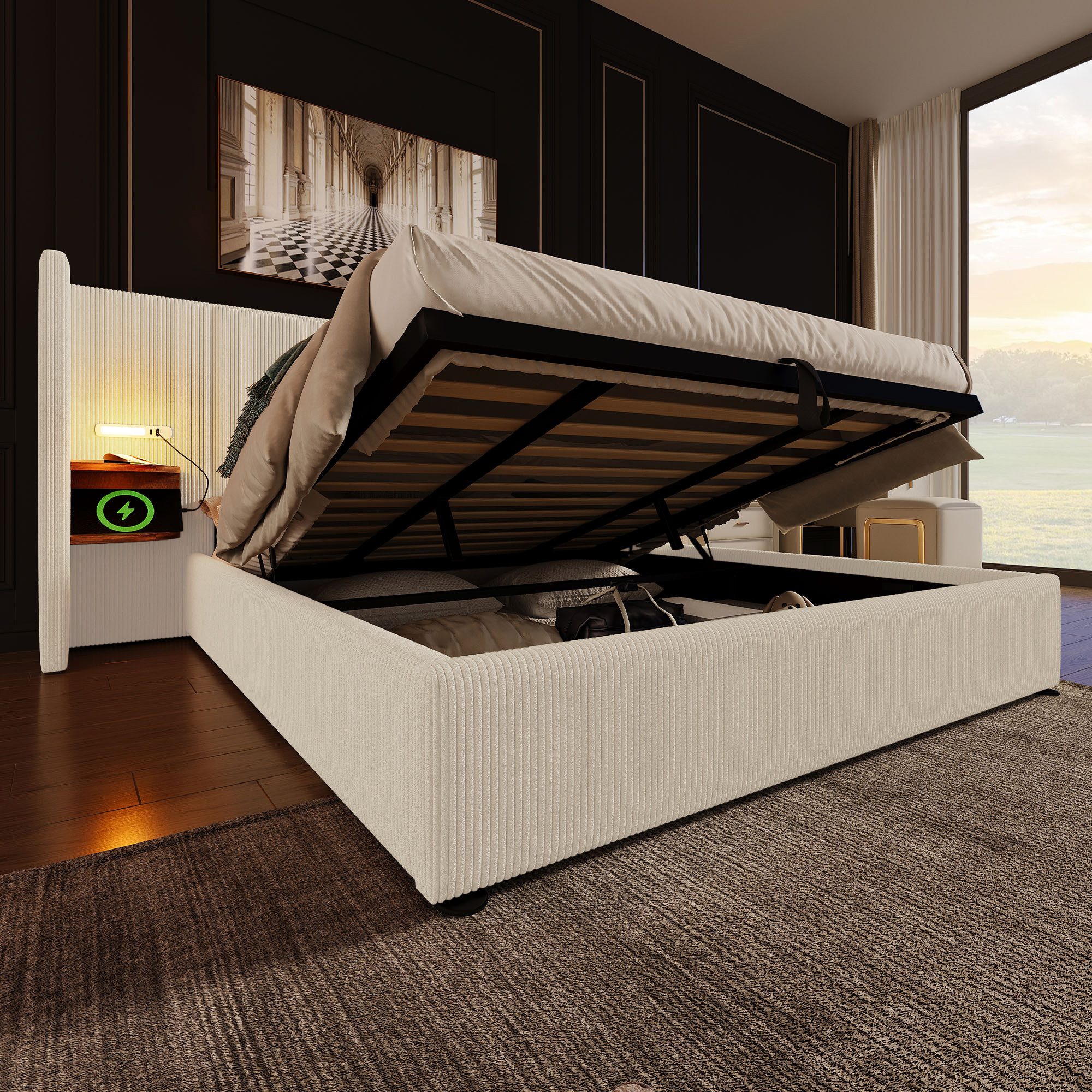 STILVORA Polsterbett Bettgestell 180×200 Doppelbett mit günstig online kaufen