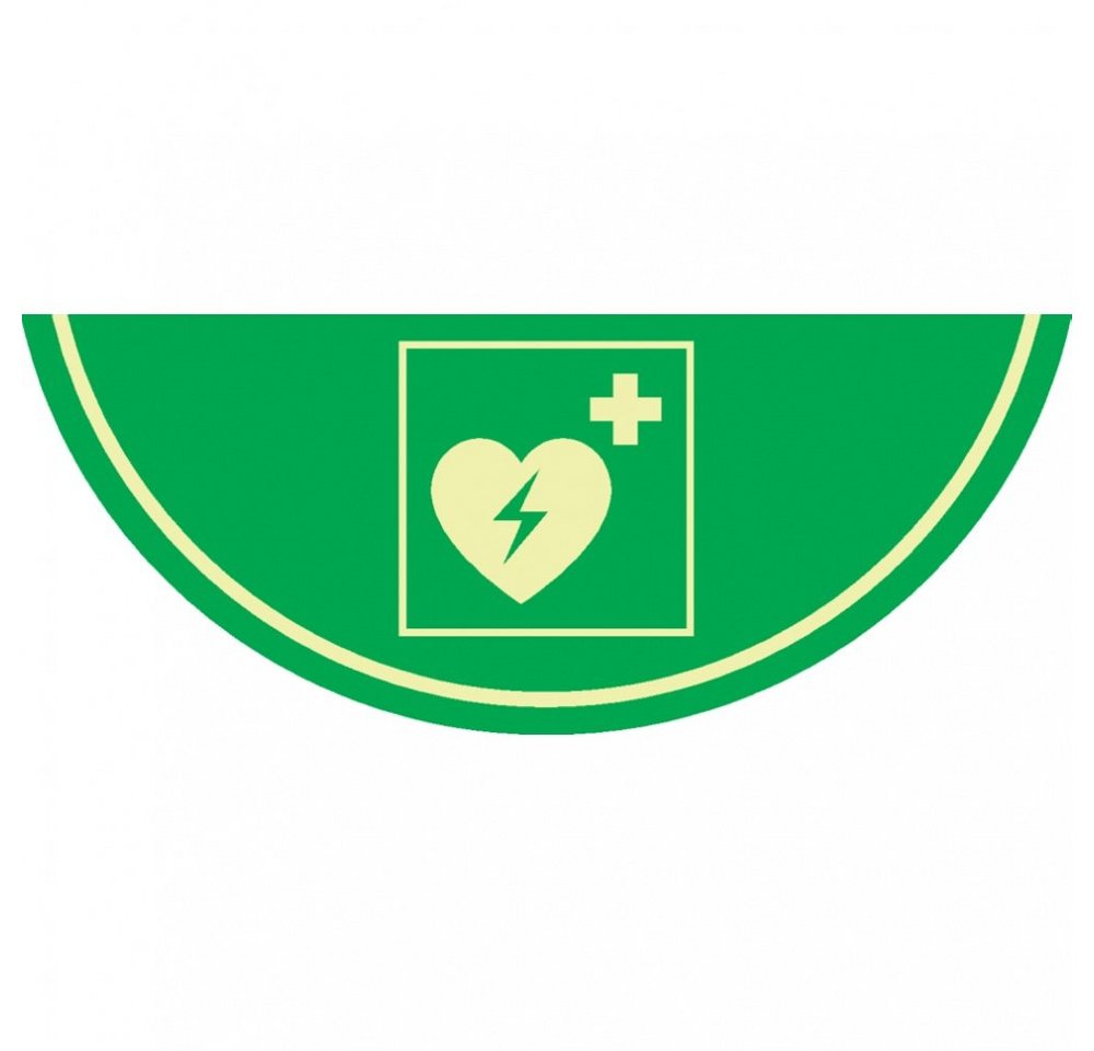 Thumbnail - König Werbeanlagen Hinweisschild Bodenmarkierung Defibrillator,R10,Bodenmarkierungsf.,750x300mm