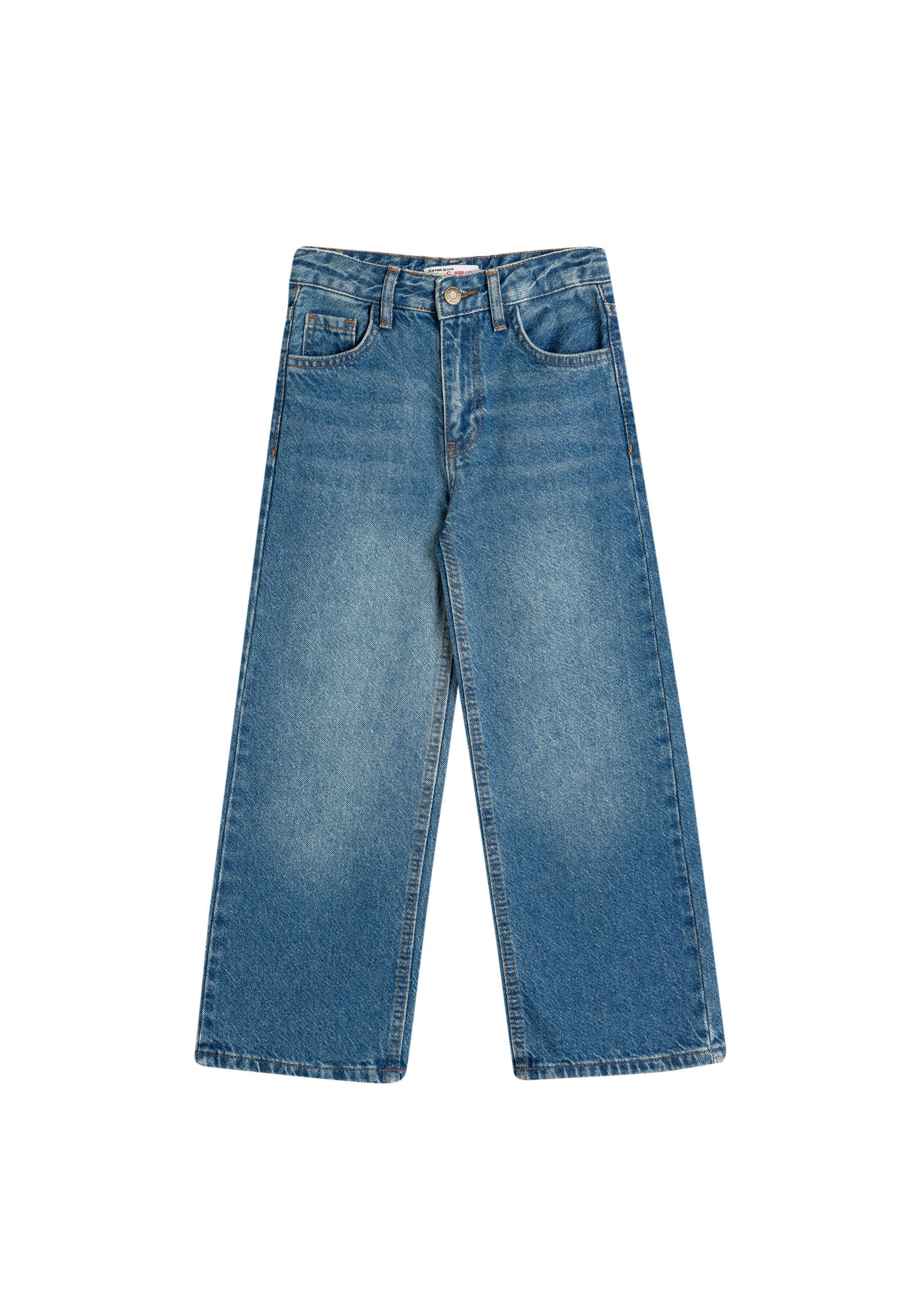 3/4-Jeans Denim Wide Leg Relax-fit-Jeans