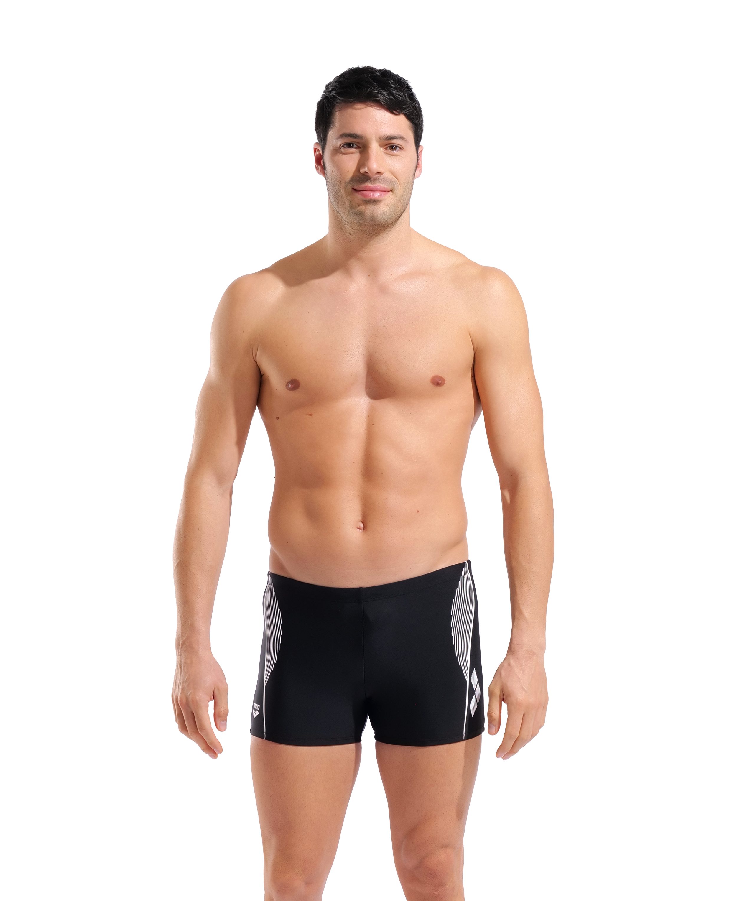 Arena Badeshorts MEN'S SWIM SHORT GRAPHIC mit Stretchmaterial, chlor- und salzwasserbeständig