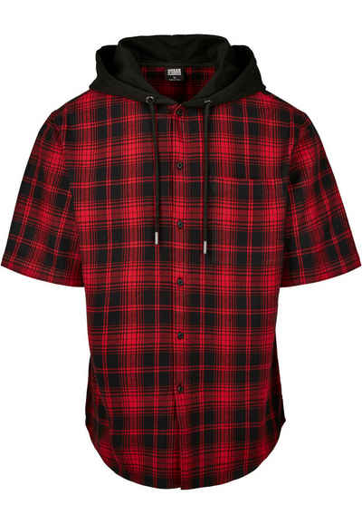 URBAN CLASSICS Langarmhemd Herren Hooded Short Sleeve Shirt (1-tlg)