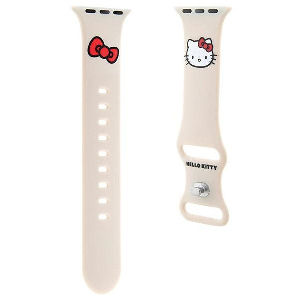 Hello Kitty Smartwatch-Armband Ersatzarmband Sportarmband Wechselarmband, Silikon, Kitty-Motiv, Druckknopf, anpassbar