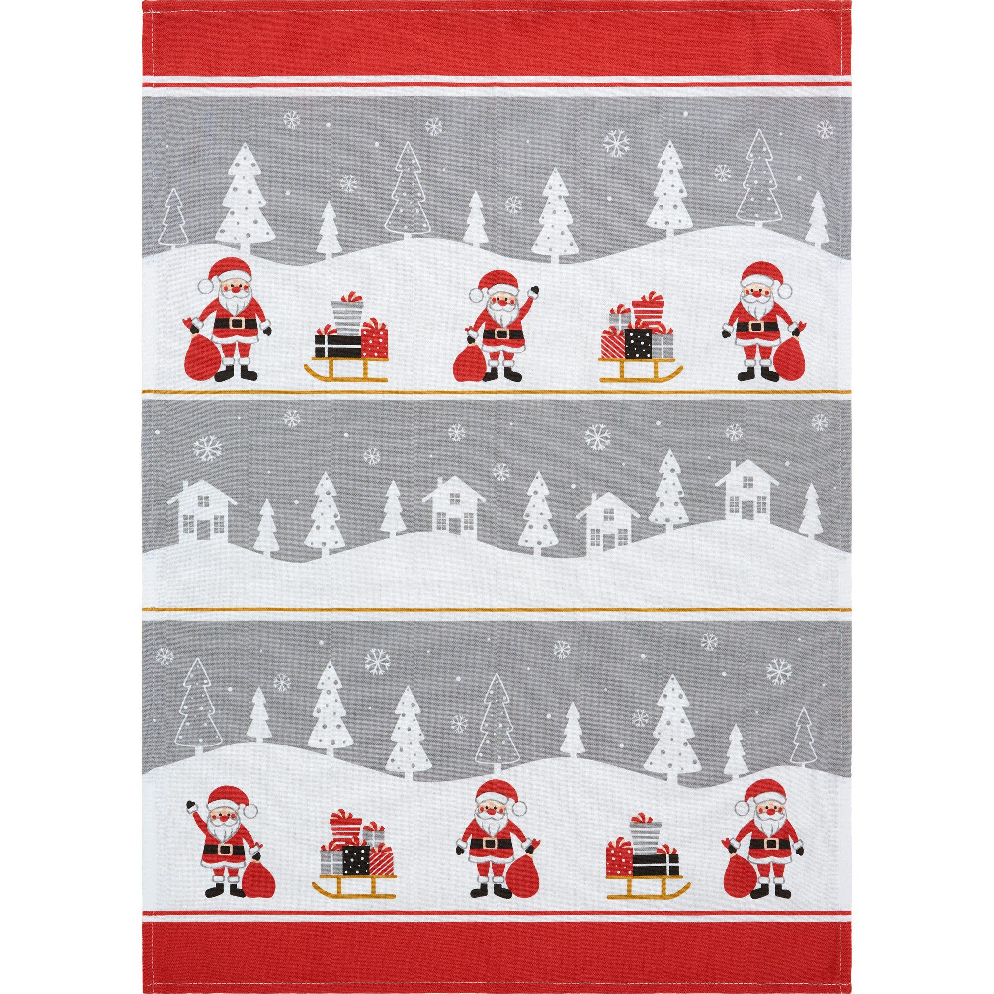 Erwin Müller Geschirrtuch Geschirrtuch "Weihnachtsmann" 4er-Pack, Baumwolle günstig online kaufen