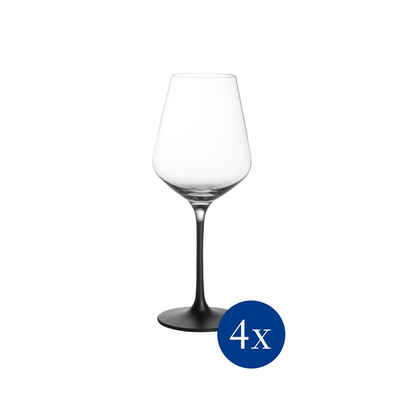 Villeroy & Boch Gläser-Set Manufacture Rock Weißweinglas, 380 ml, 4 Stück, Glas