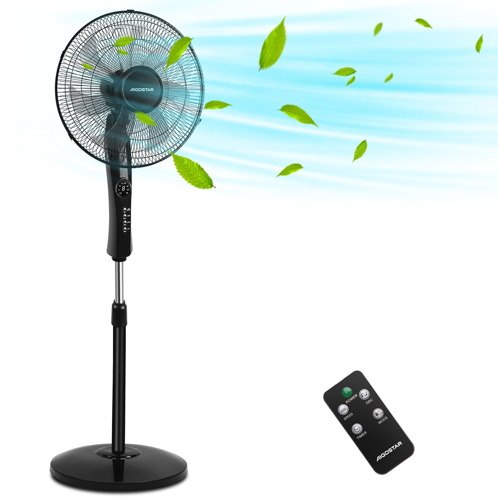 Aigostar Standventilator Standventilator mit Fernbedienung, 3 günstig online kaufen
