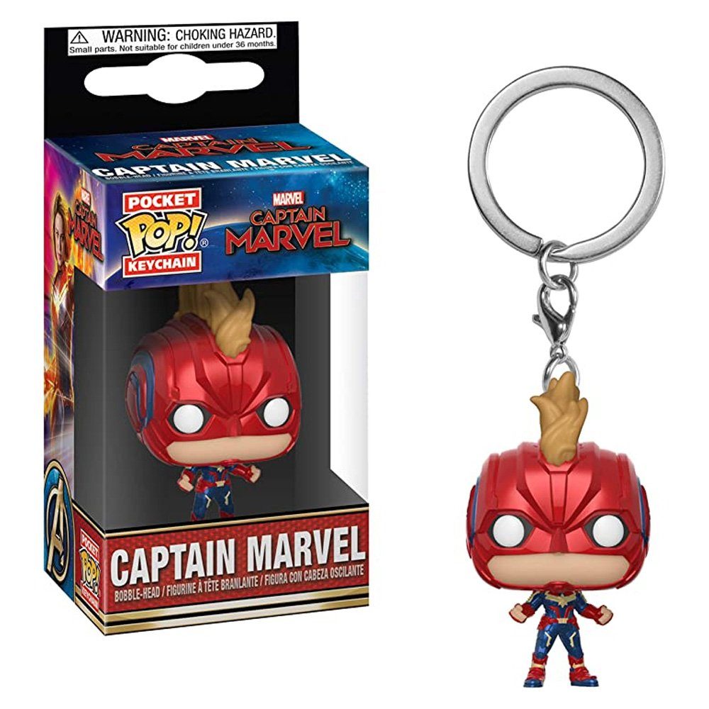 Captain Pocket (with - Funko Schlüsselanhänger Helmet) POP! Marvel Marvel Captain