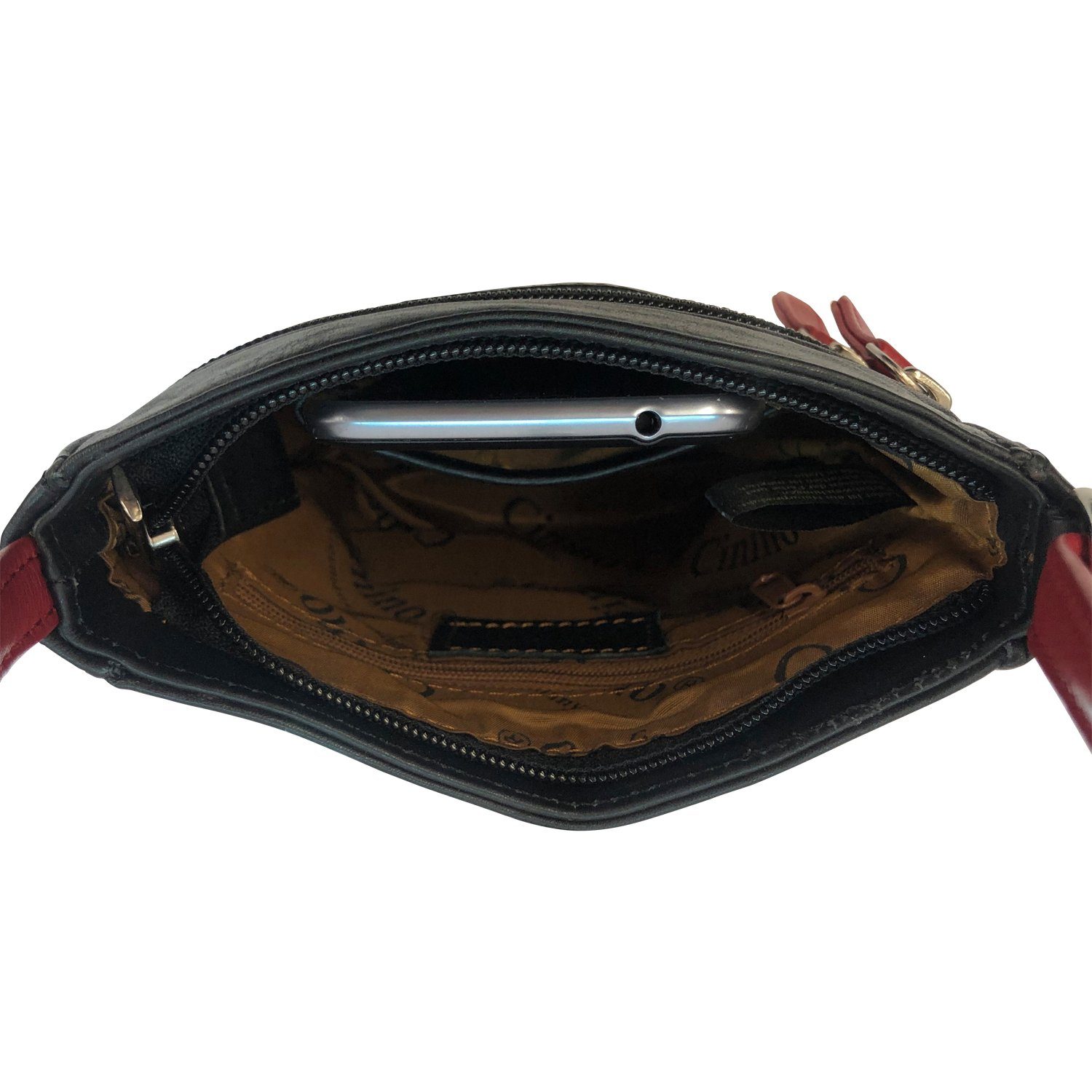 Cinino Handtasche C1935, Umhängetasche Crossoverbag Ledertasche