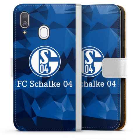DeinDesign Handyhülle Muster Schalke 04 Camo, Samsung Galaxy A40 Hülle Handy Flip Case Wallet Cover