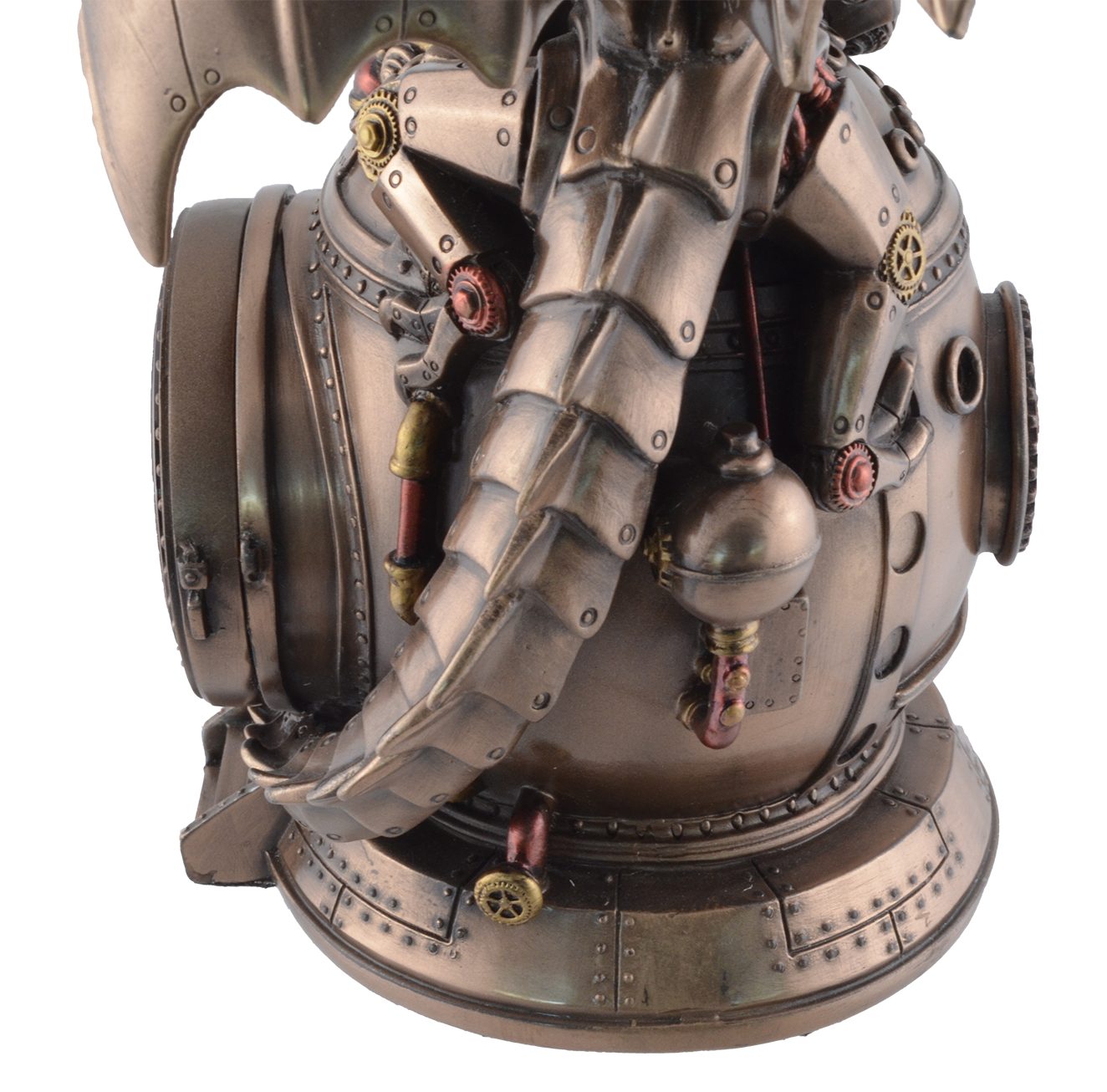 ca. direct Steampunkdrache bronziert, by Gmbh - Veronese, Box von Vogler LxBxH: Steampunk 11x14x18 Standuhr Hand Standuhr auf